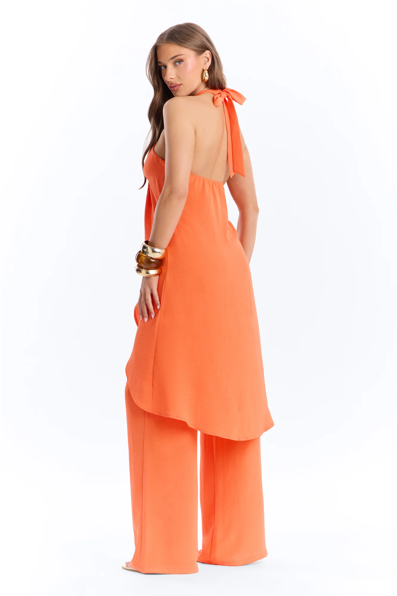 Born For This Halter Pant Set - Orange - Image 5
