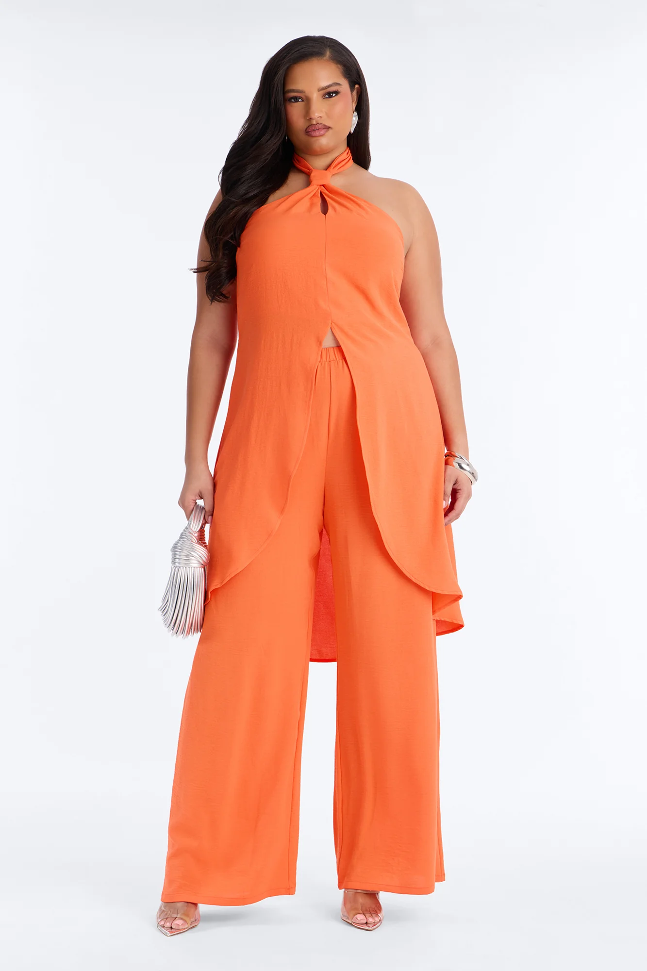 Born For This Halter Pant Set - Orange - Image 6