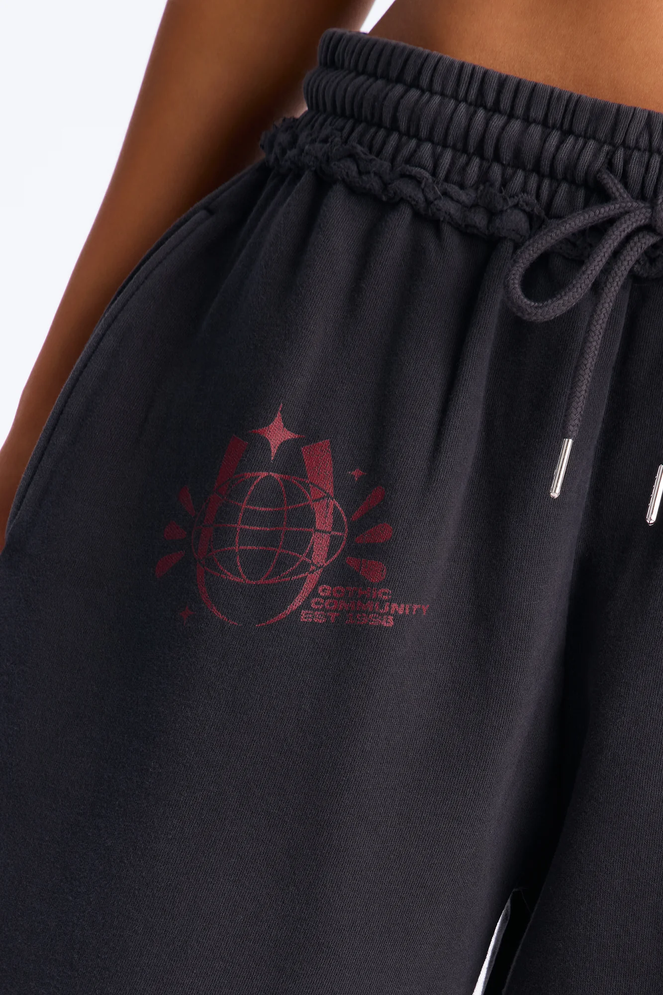 Born Savage Sweat Shorts - Charcoal - Image 3