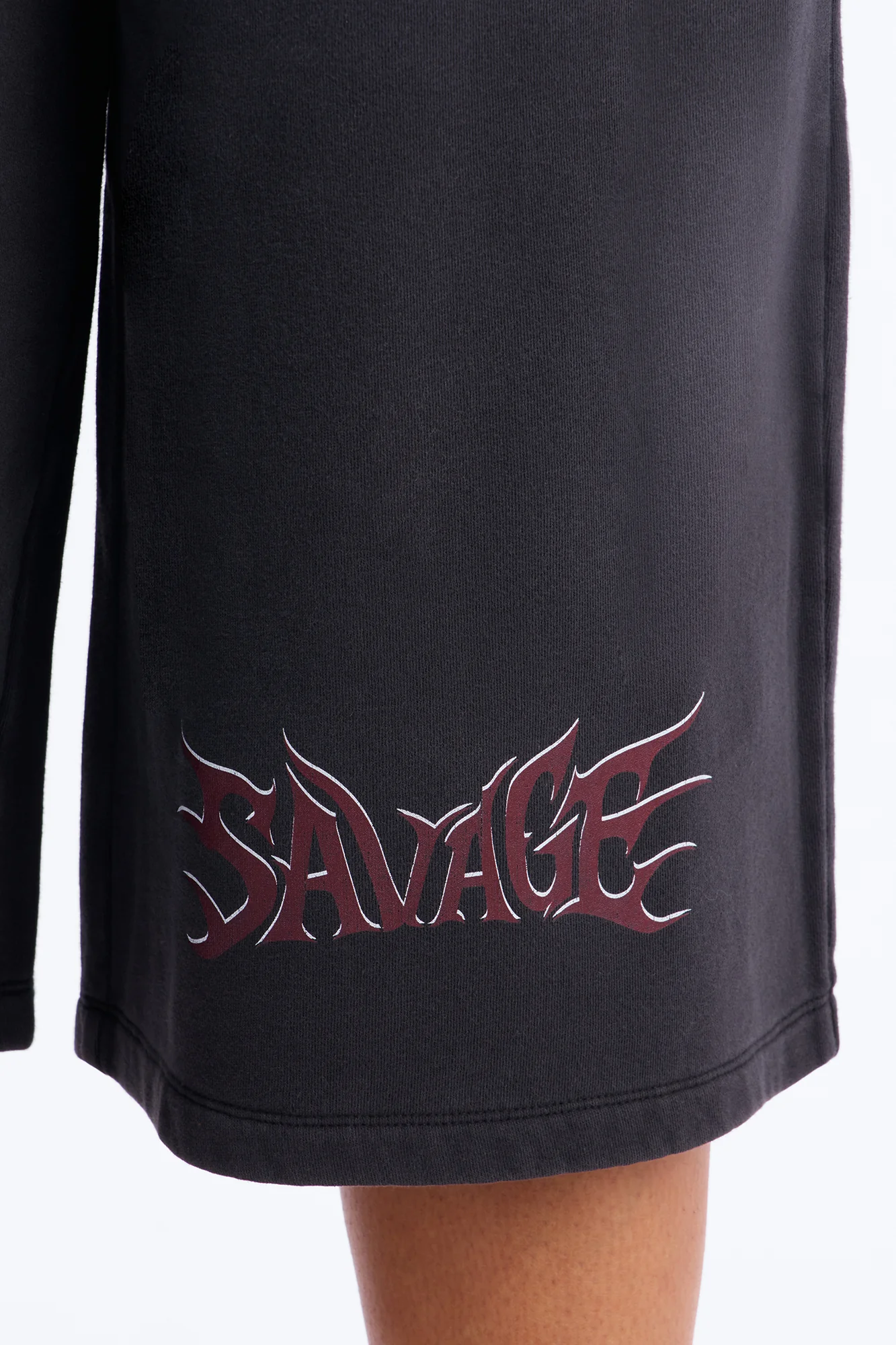Born Savage Sweat Shorts - Charcoal - Image 9