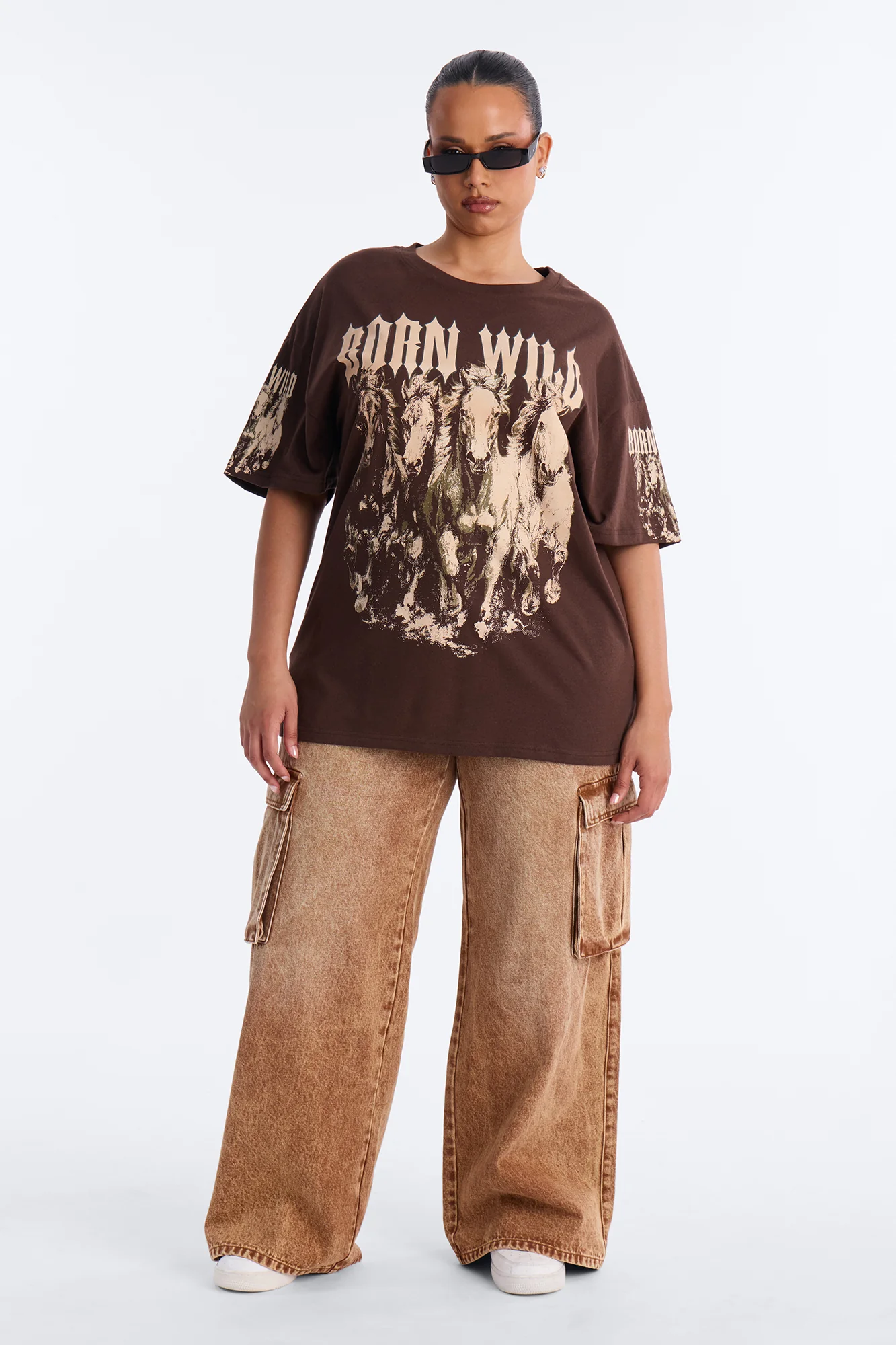Born Wild Western Tee - Chocolate - Image 6