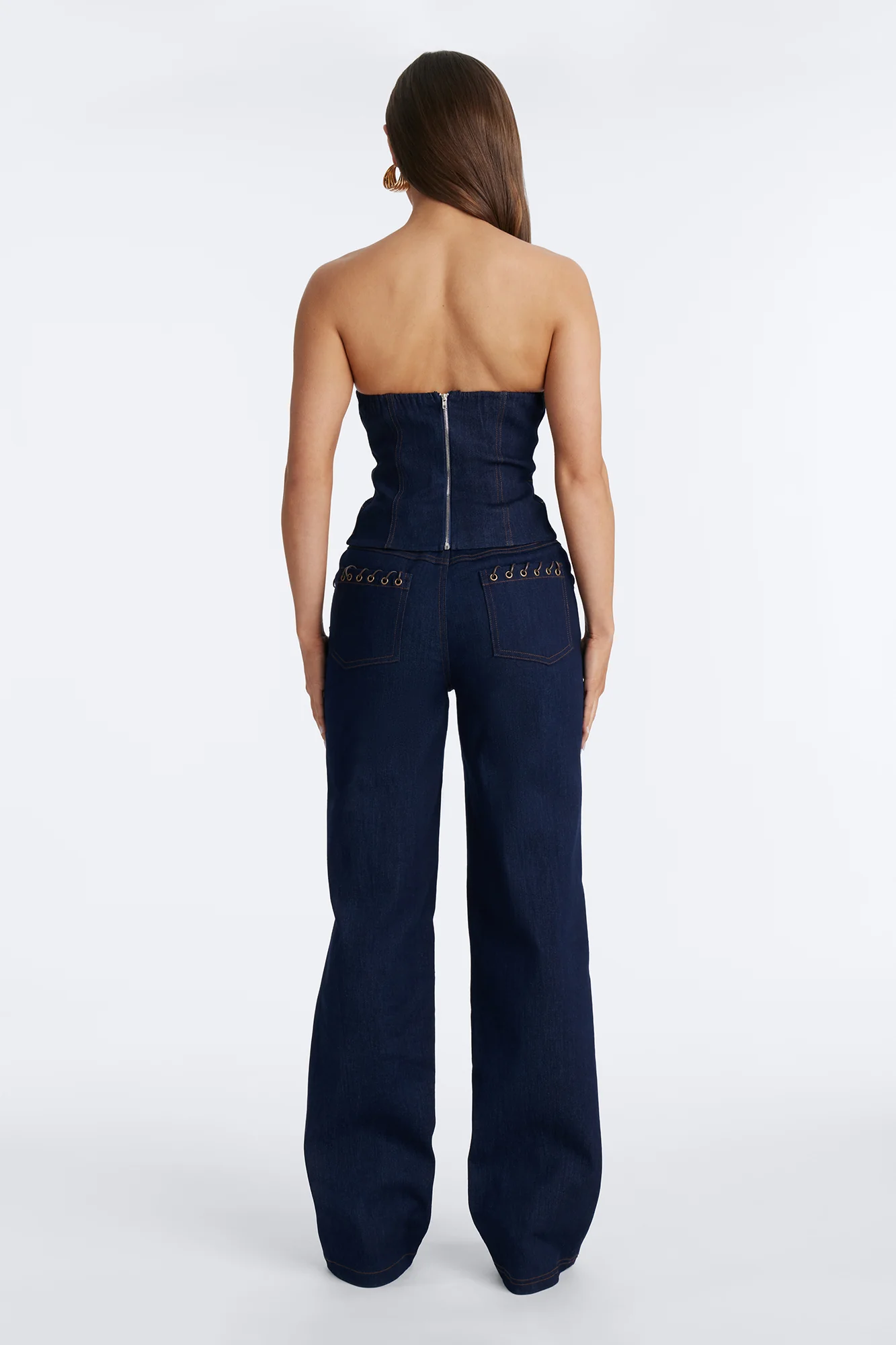 Bound By You Denim Pant Set - Dark Denim - Image 4