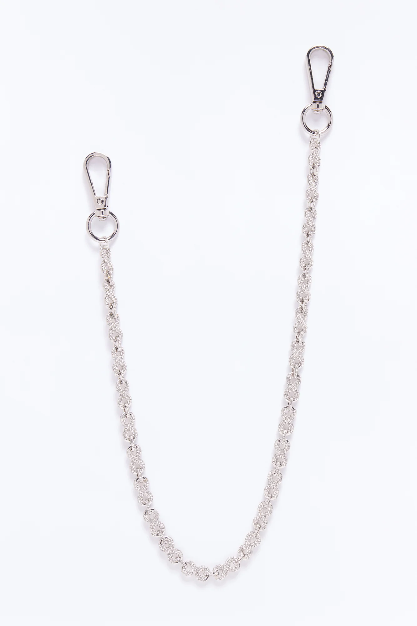 Boundless Rhinestone Infinity Pant Chain - Silver
