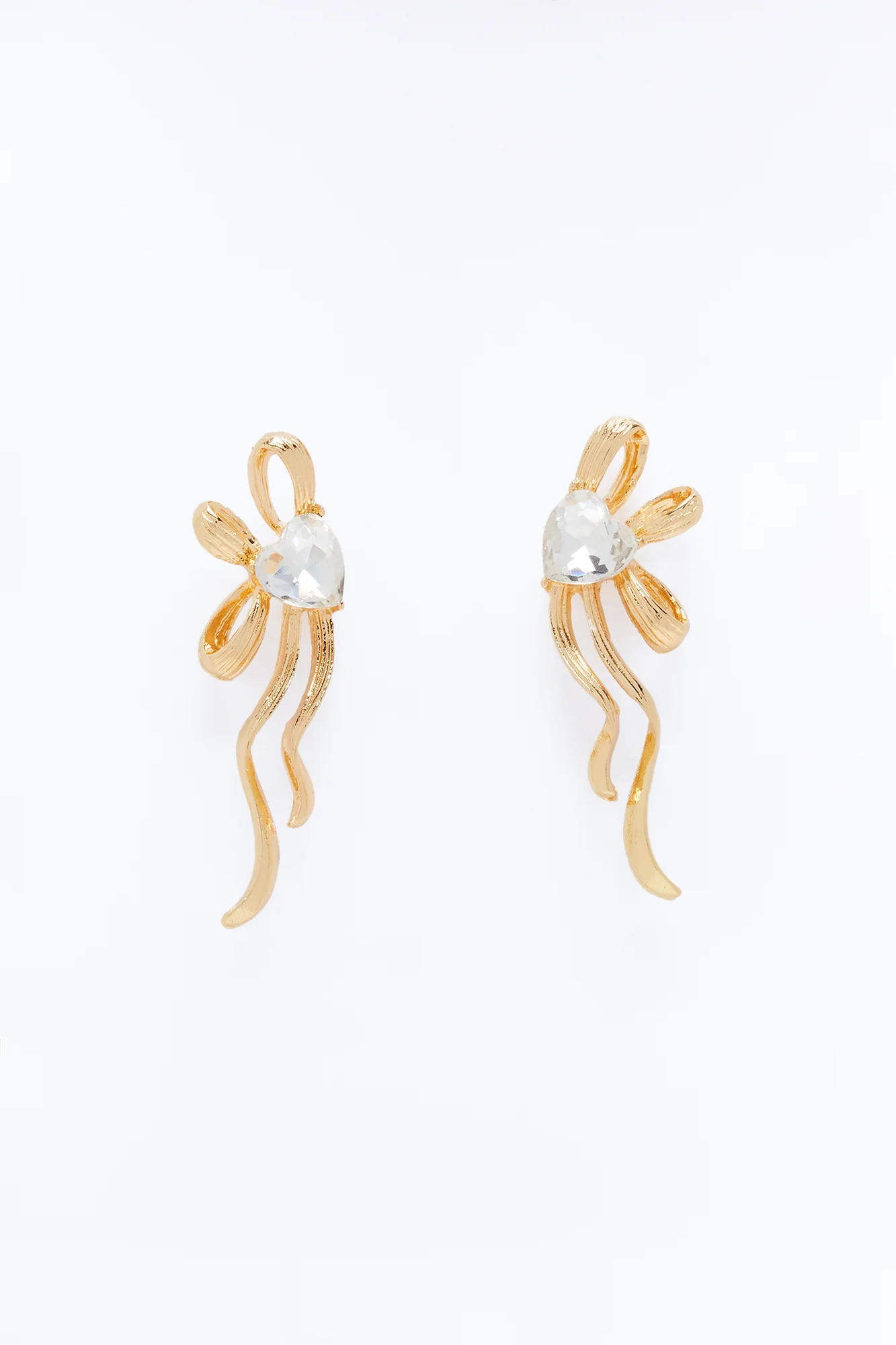 Bowed In Love Earrings - Gold