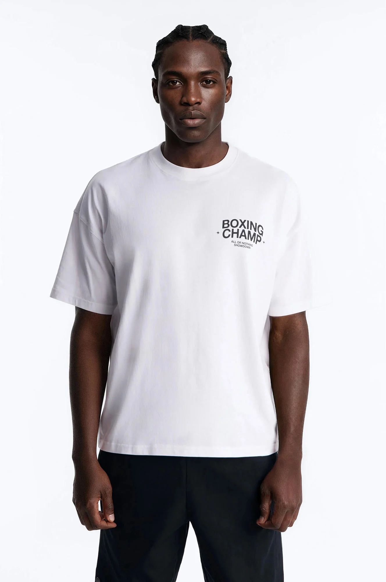 Boxing Champ Oversized Short Sleeve Tee - White - Image 3