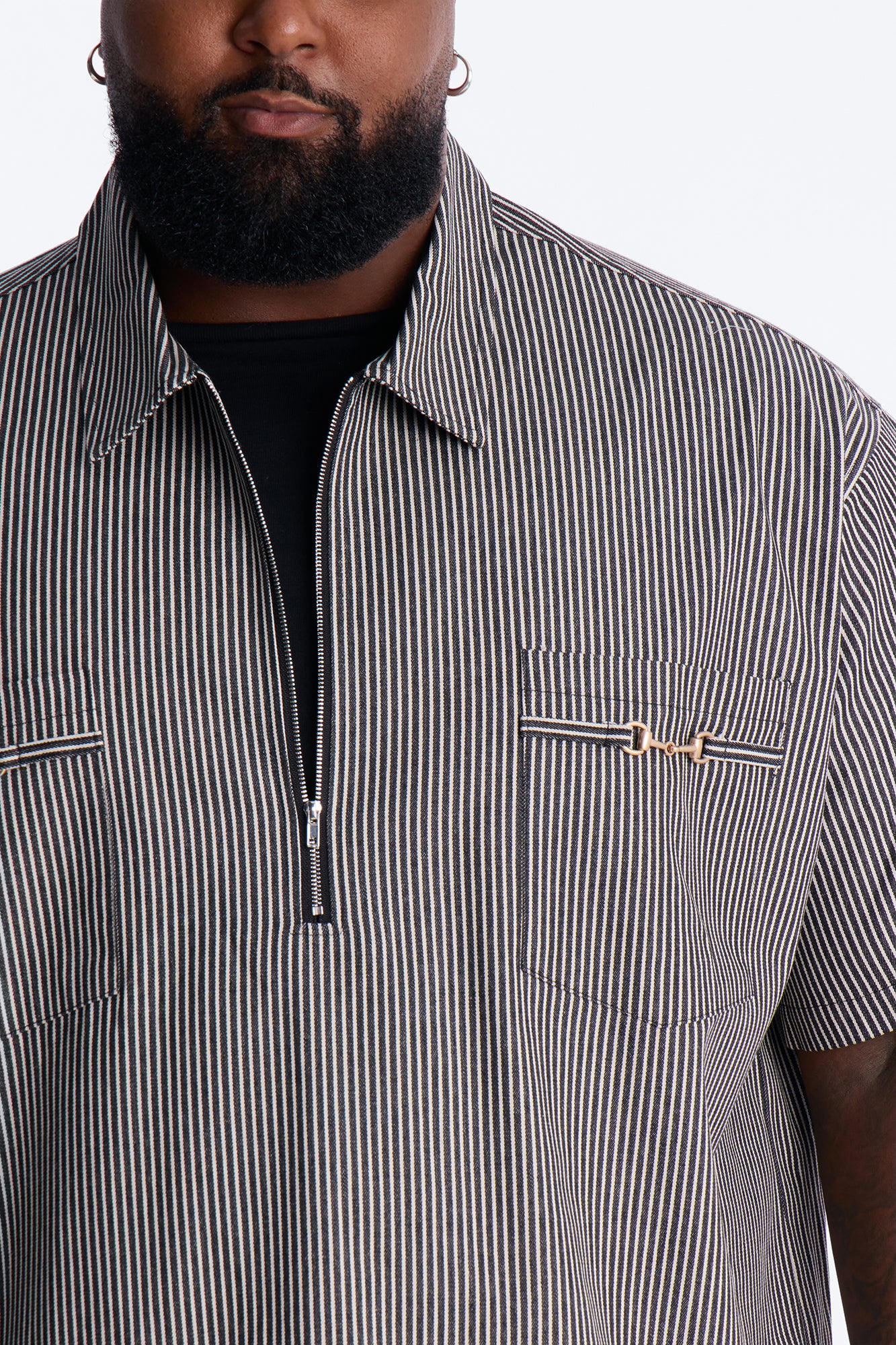 Boxy Tokyo Drift Zip Up - Black - Image 7