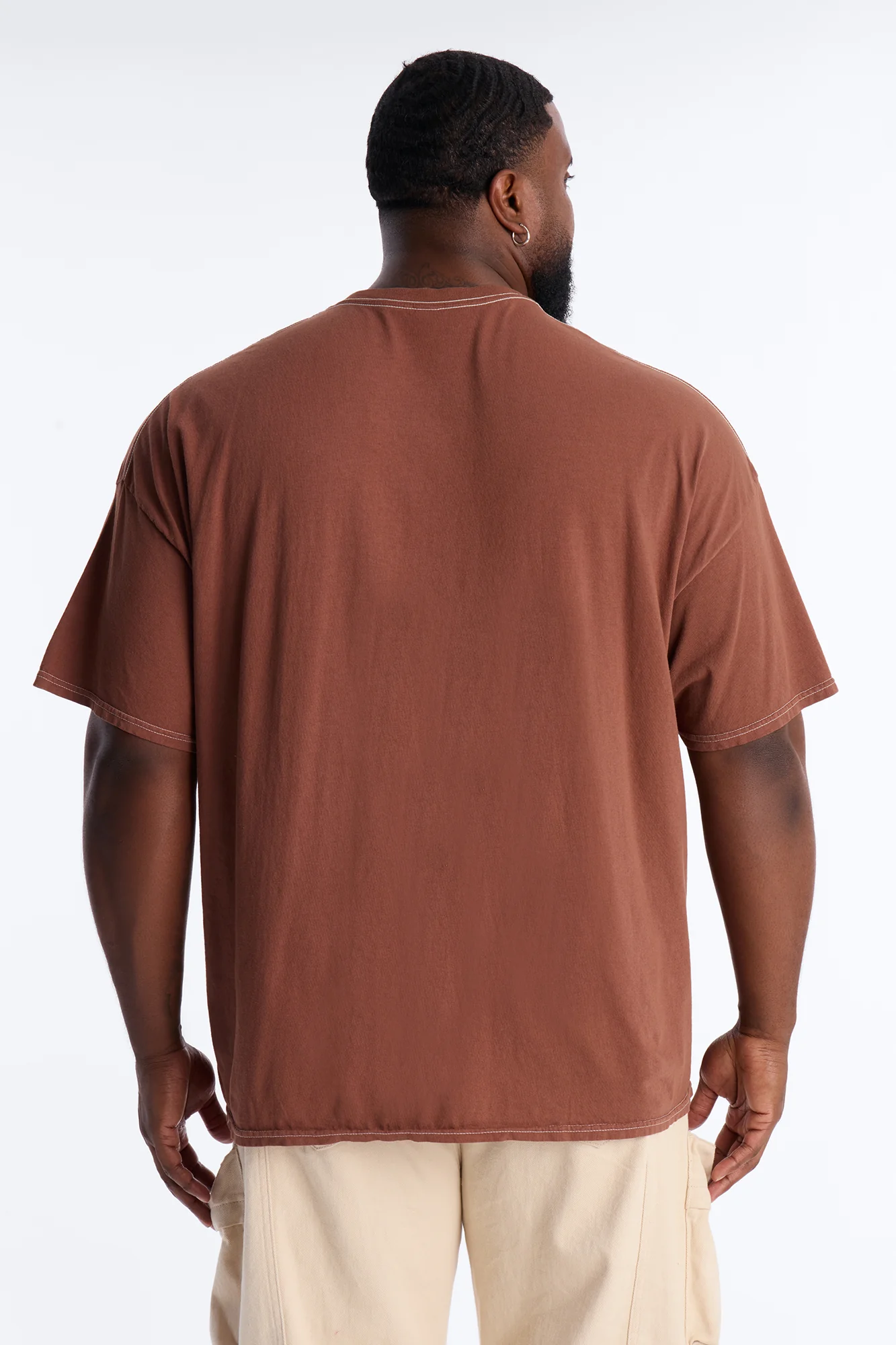 Boyz N The Hood W'Sup Oversized Short Sleeve Tee - Brown - Image 7