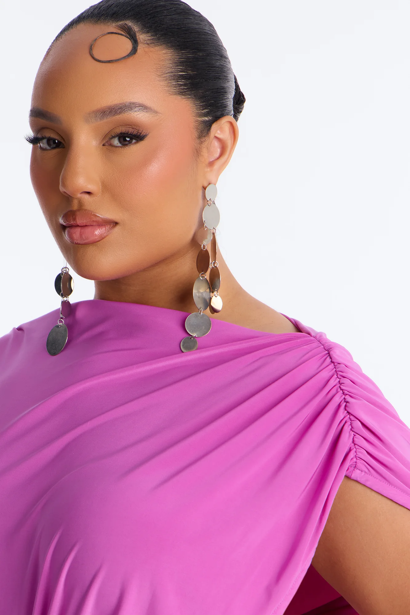 Brandi Cut Out Micro Mini Dress - Magenta - Image 7