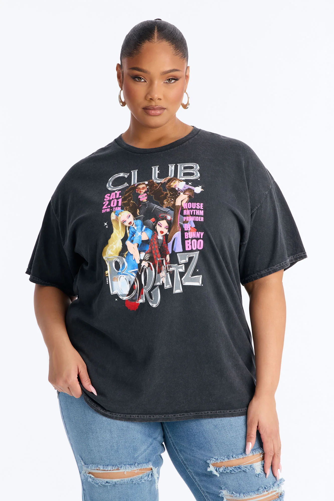 Bratz Club Washed Tee - Black Wash - Image 5