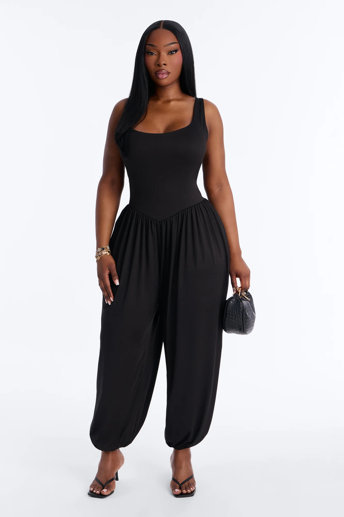 Brenna Balloon Leg Jumpsuit - Black - Image 5