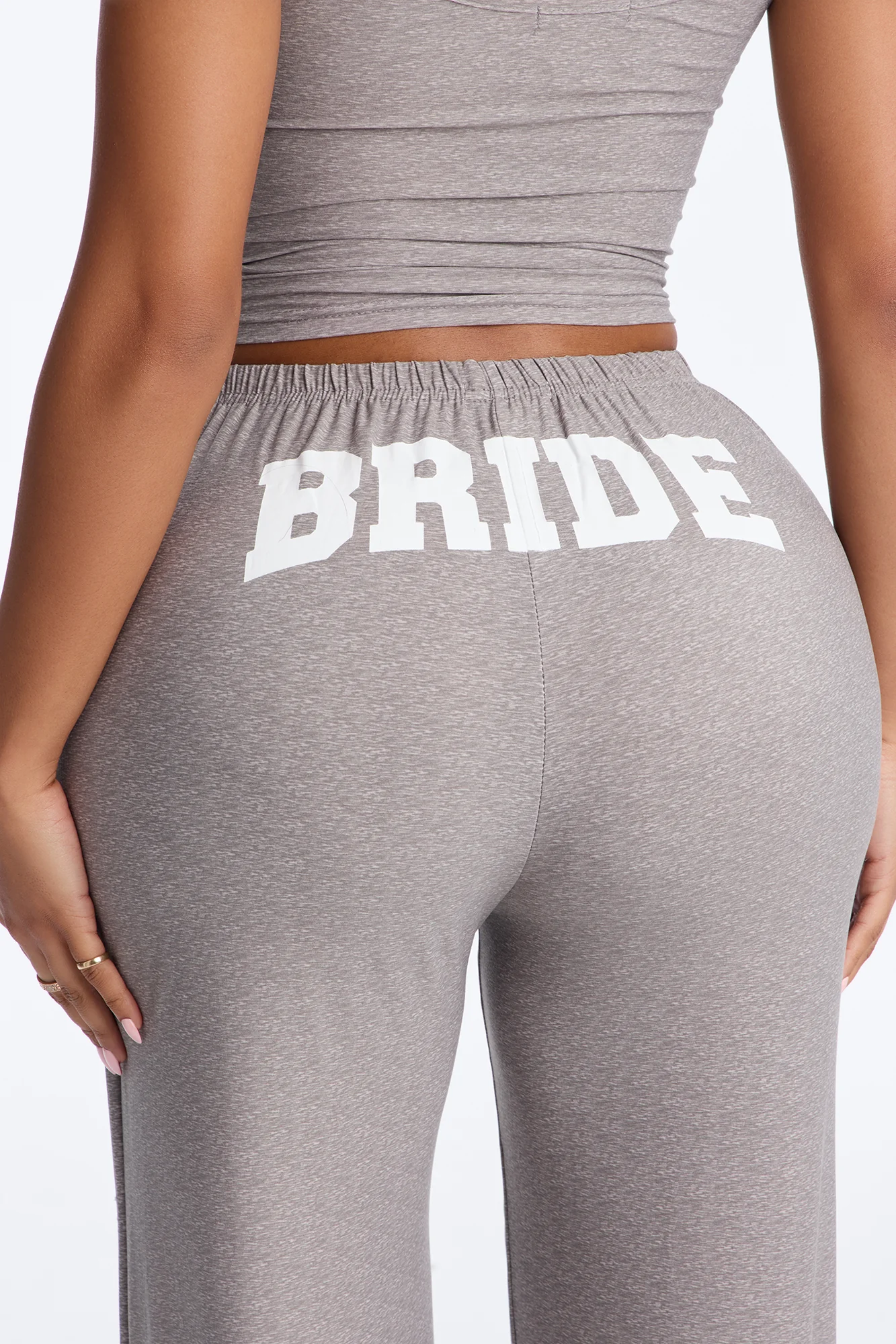 Bride Boarding PJ Set - Heather Grey - Image 3