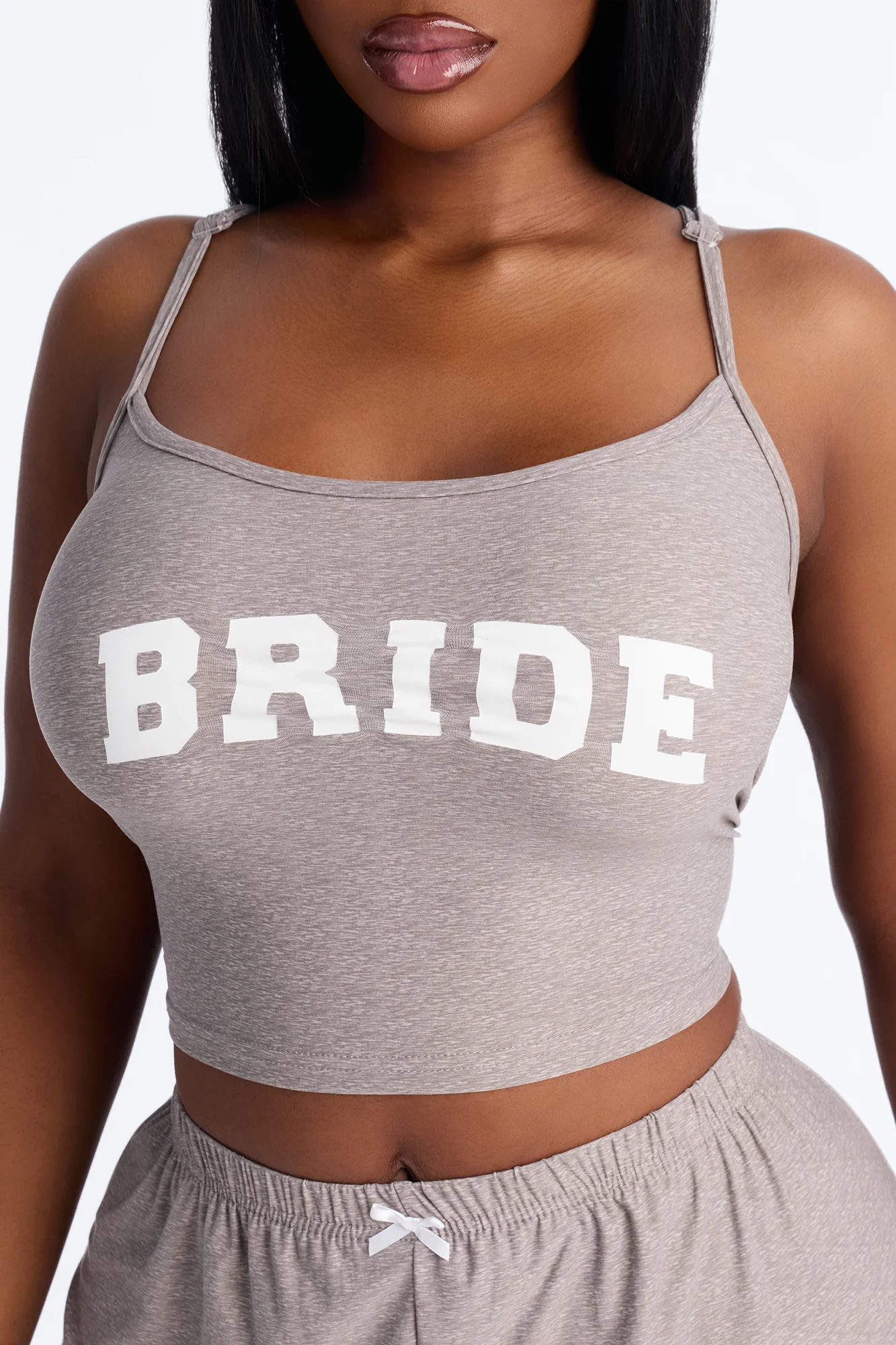 Bride Boarding PJ Set - Heather Grey - Image 7