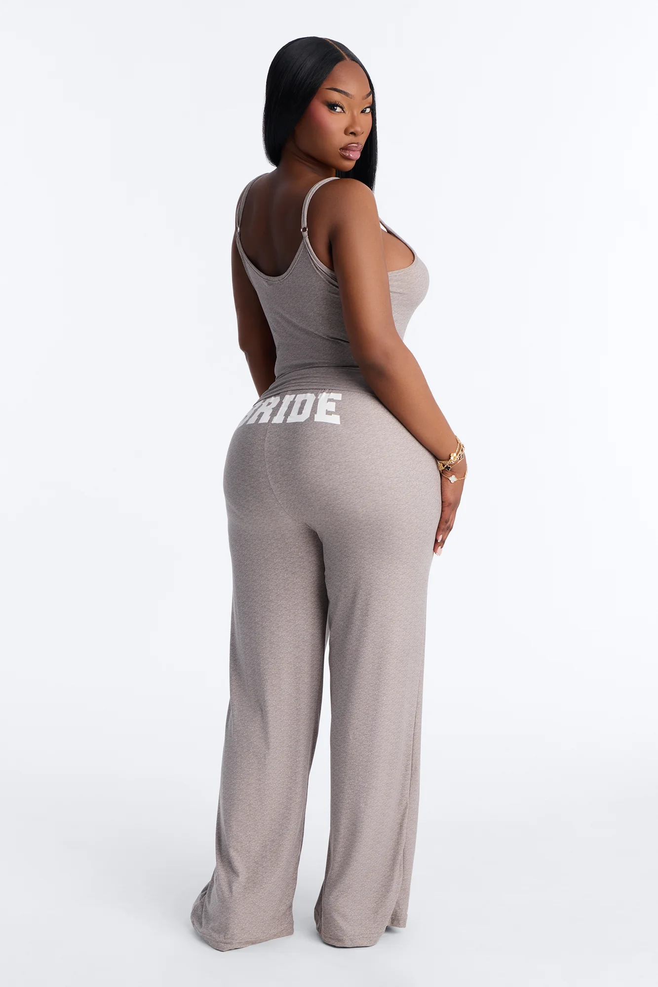Bride Boarding PJ Set - Heather Grey - Image 8