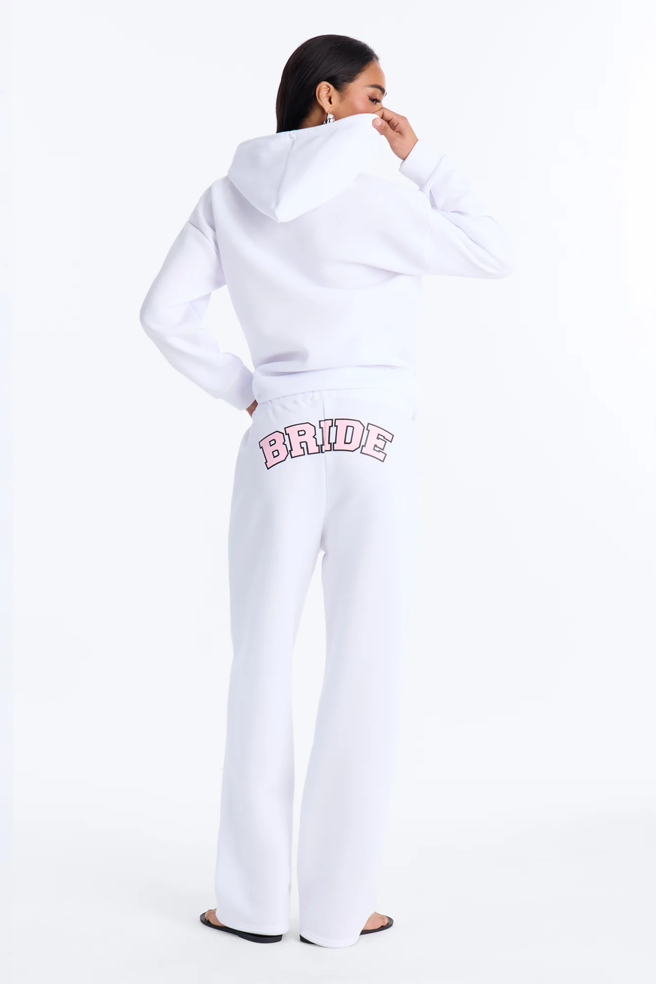 Bride Hoodie & Pant Set - White/Pink - Image 3