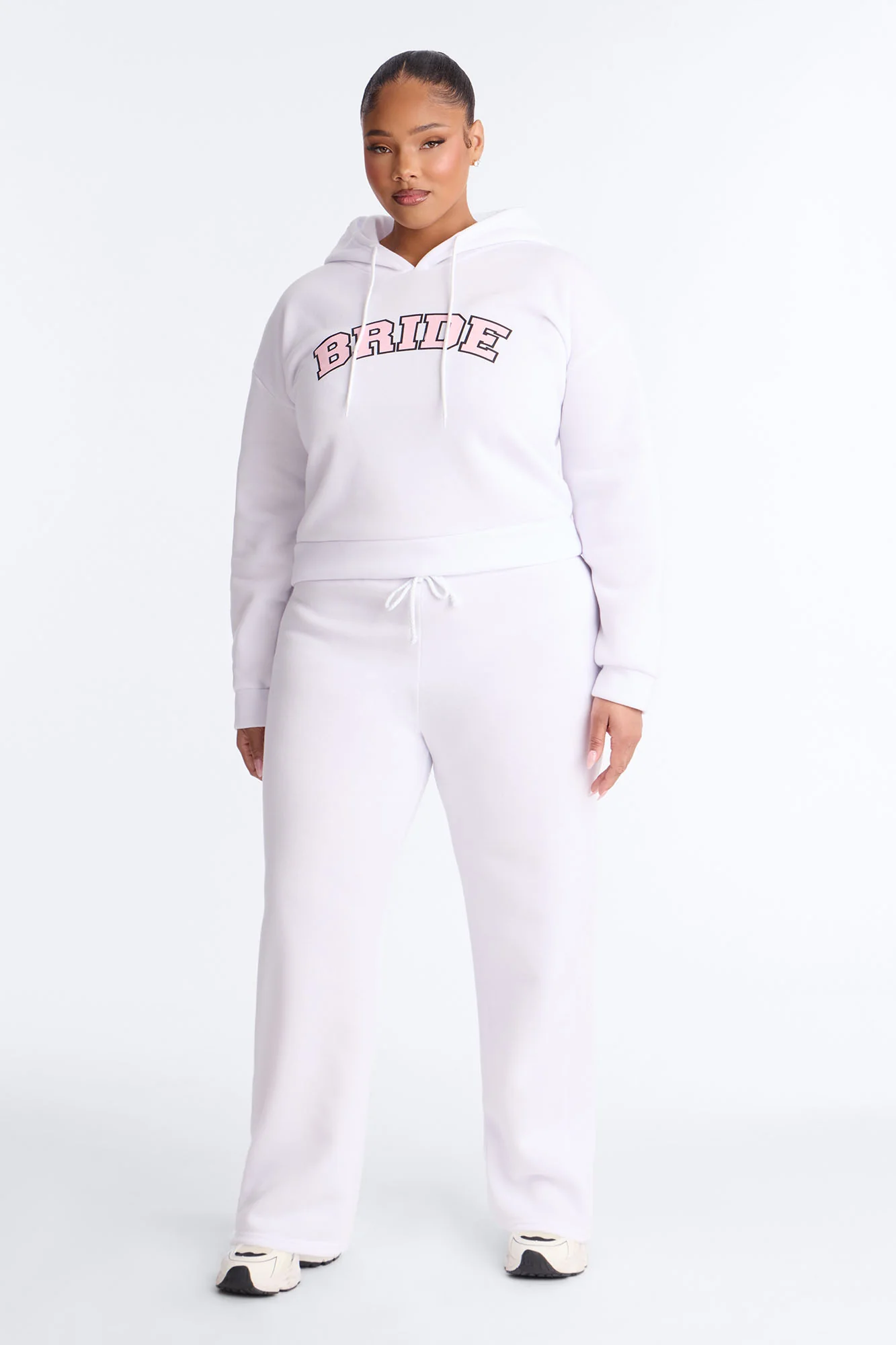Bride Hoodie & Pant Set - White/Pink - Image 5