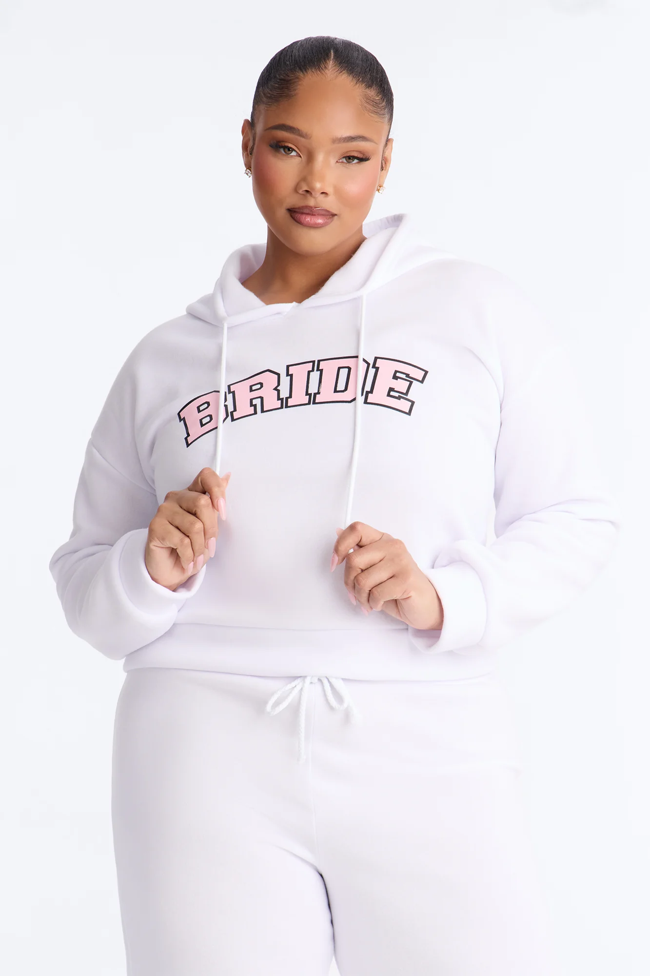 Bride Hoodie & Pant Set - White/Pink - Image 6