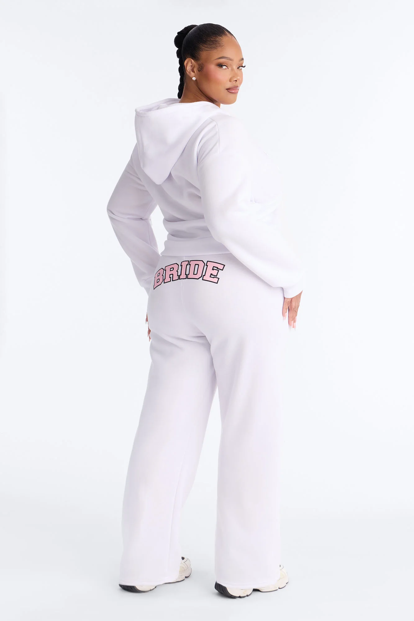 Bride Hoodie & Pant Set - White/Pink - Image 7