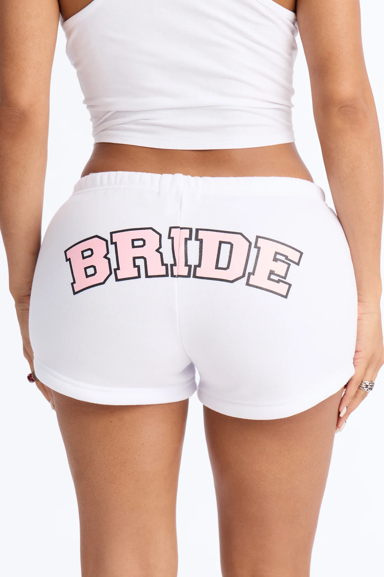Bride Sweatshort - White/Pink