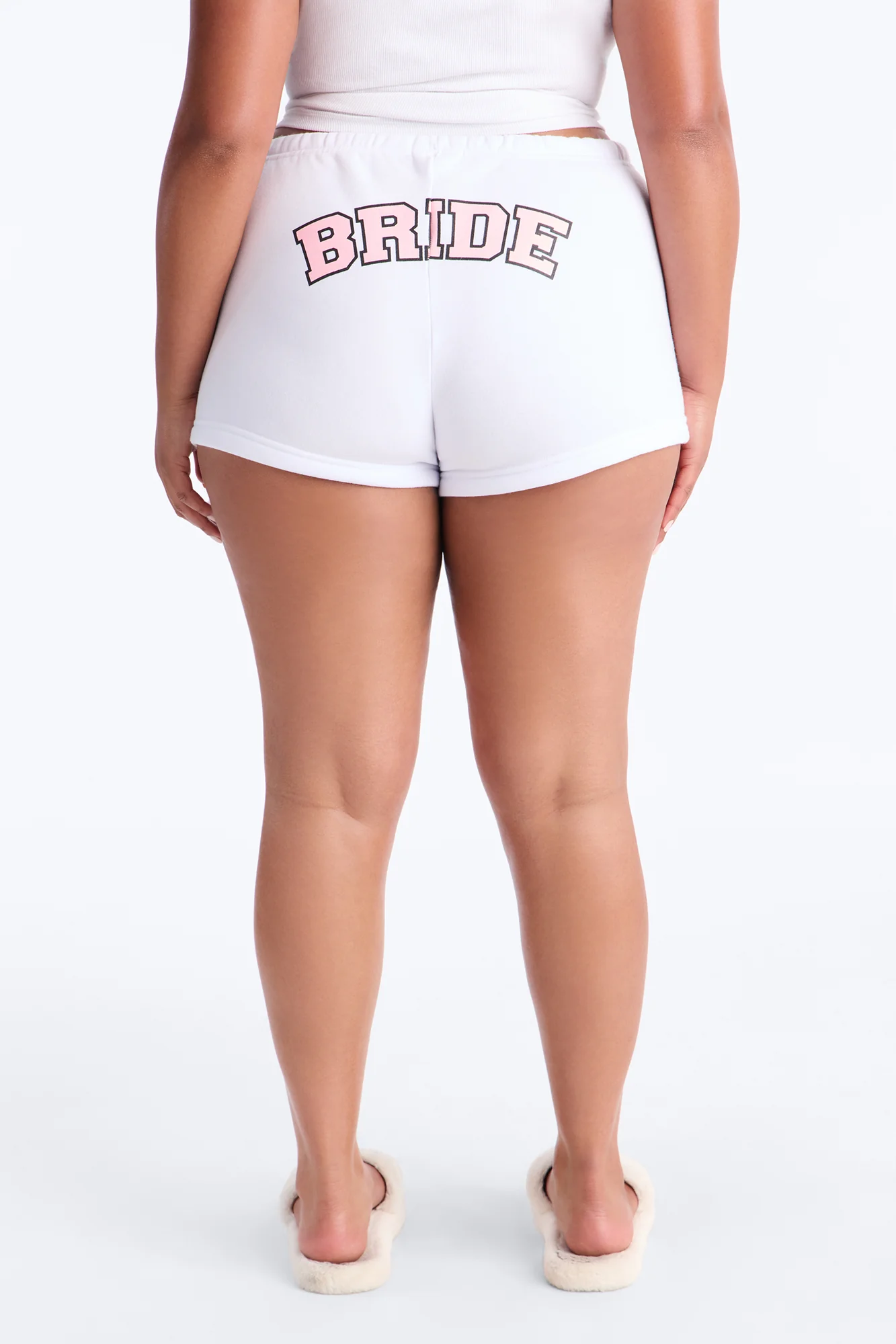 Bride Sweatshort - White/Pink - Image 4
