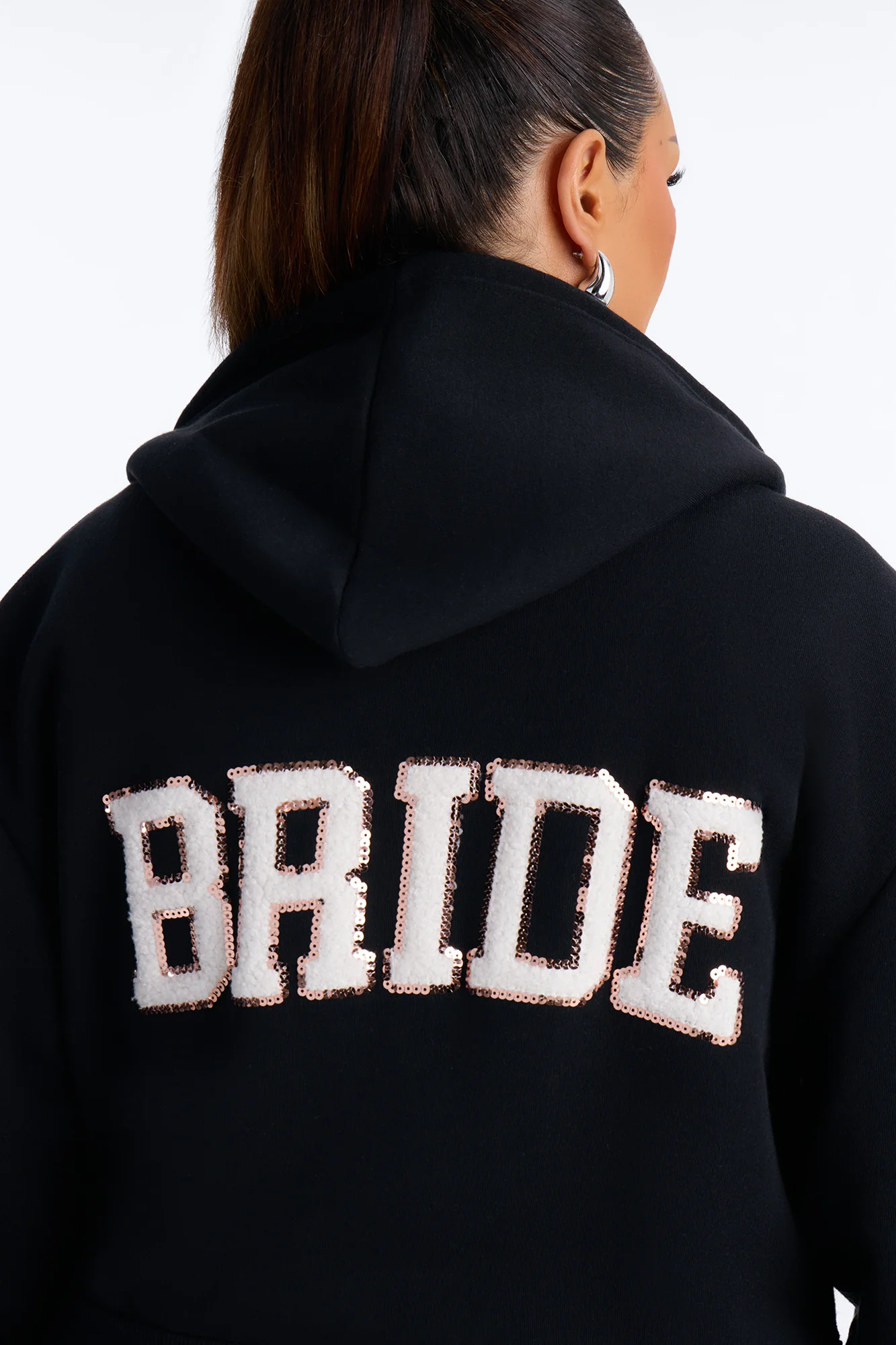 Bride To Be Fleece Pant Set - Black/White - Image 9