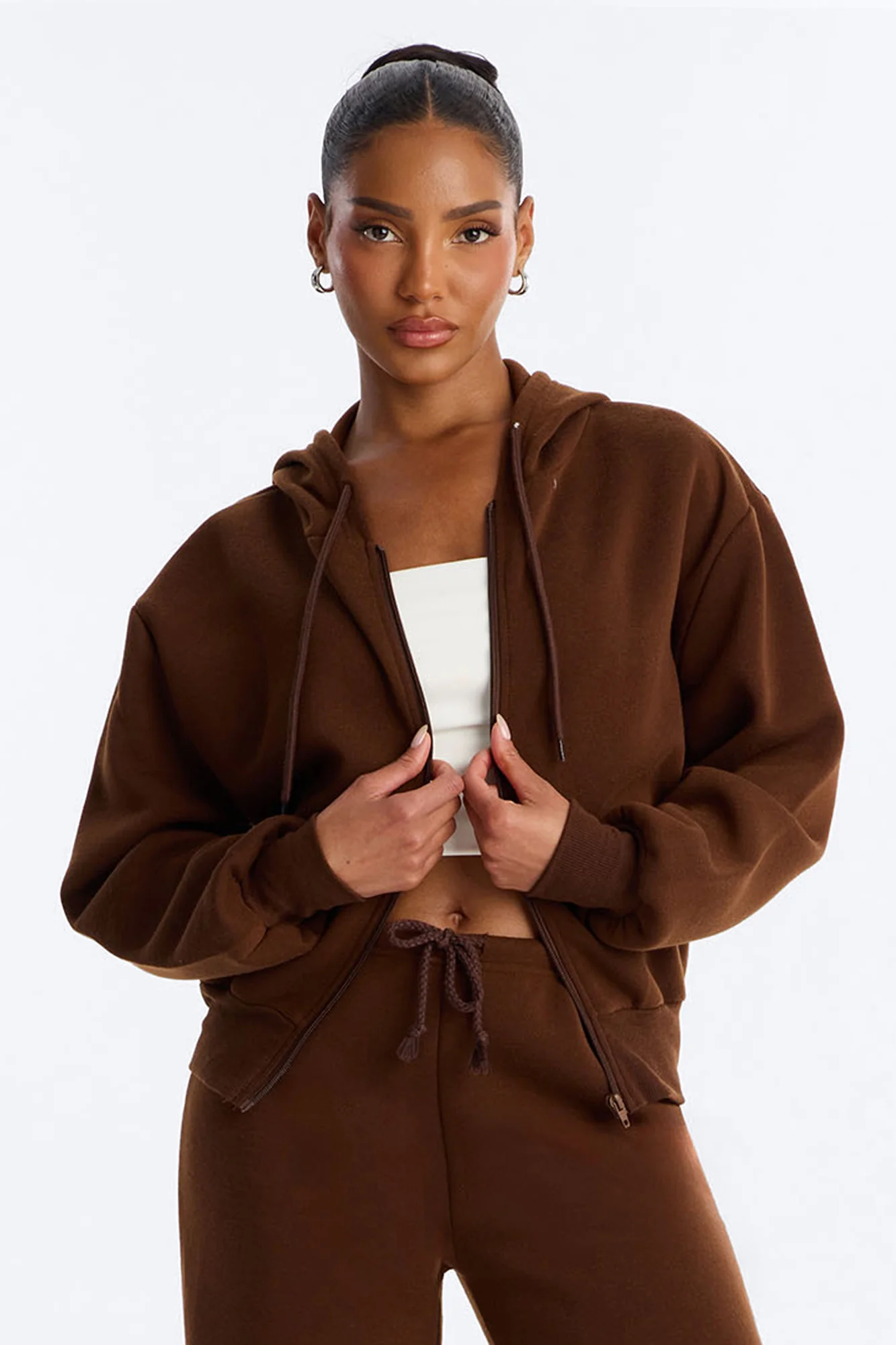 Bride To Be Fleece Pant Set - Brown/combo - Image 3