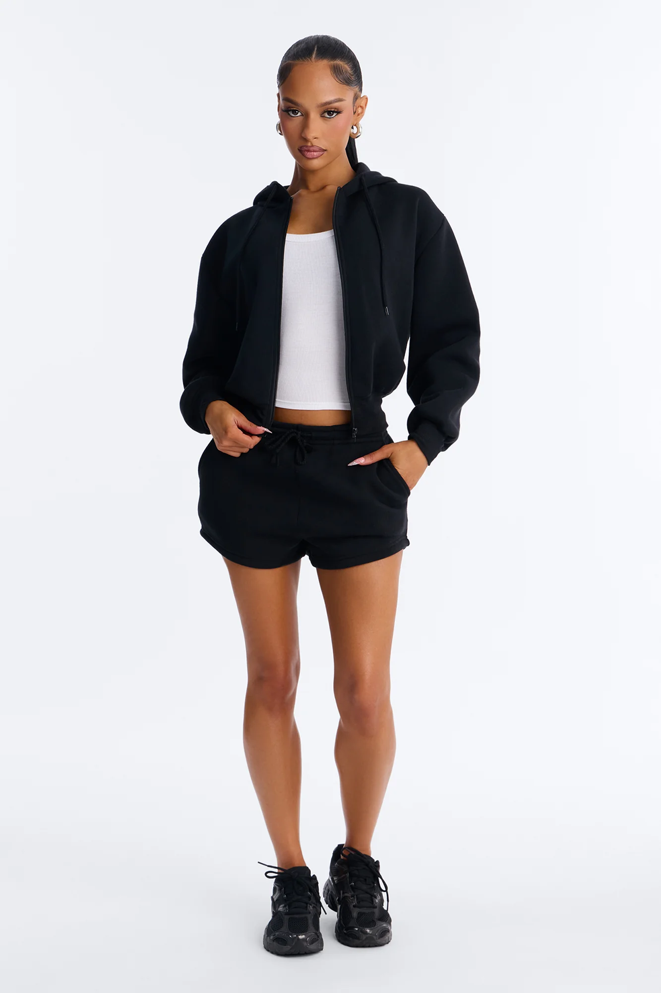 Bride To Be Fleece Short Set - Black/Pink - Image 3