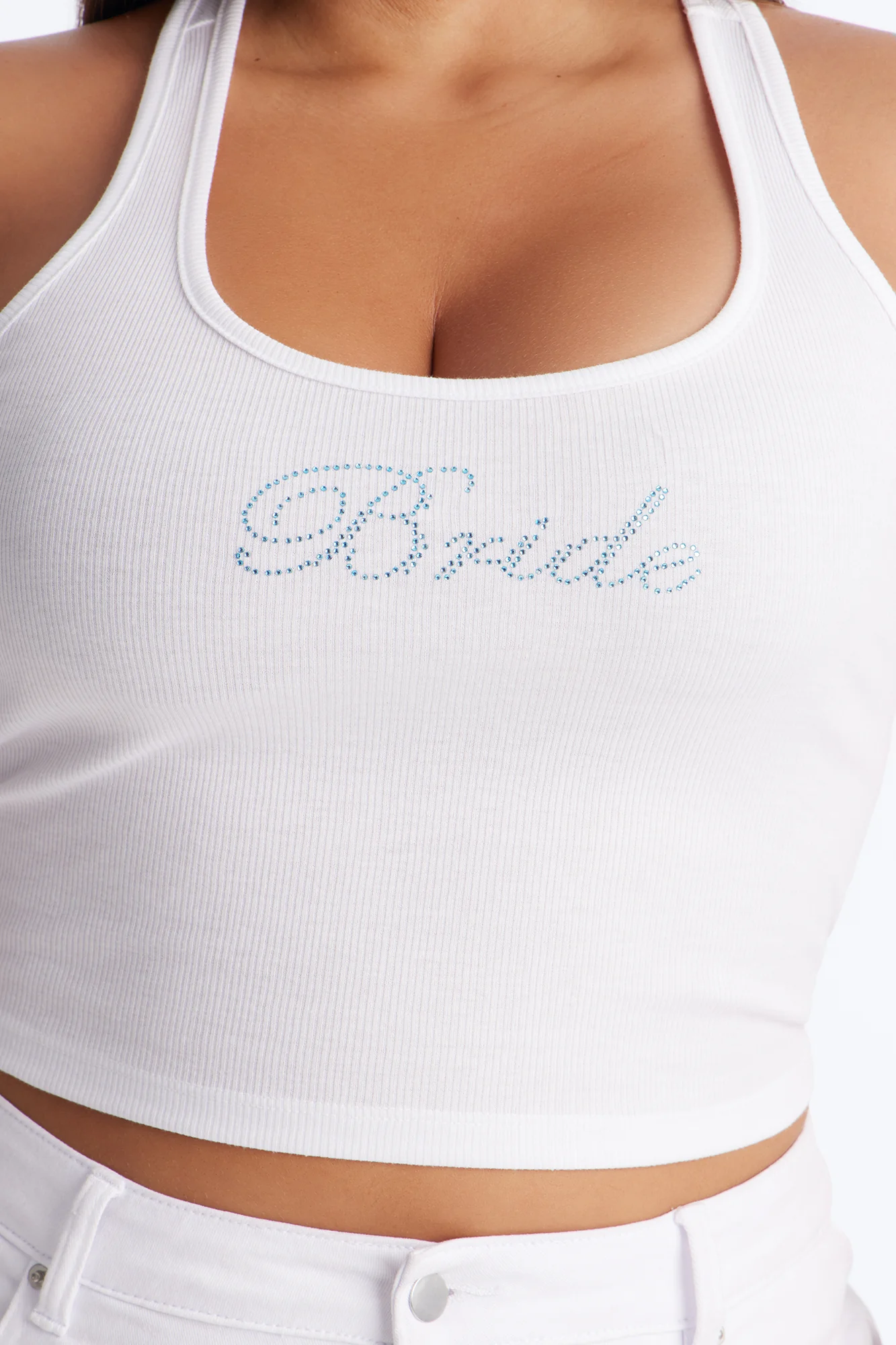 Bride To Be Rhinestone Tank Top - White - Image 7
