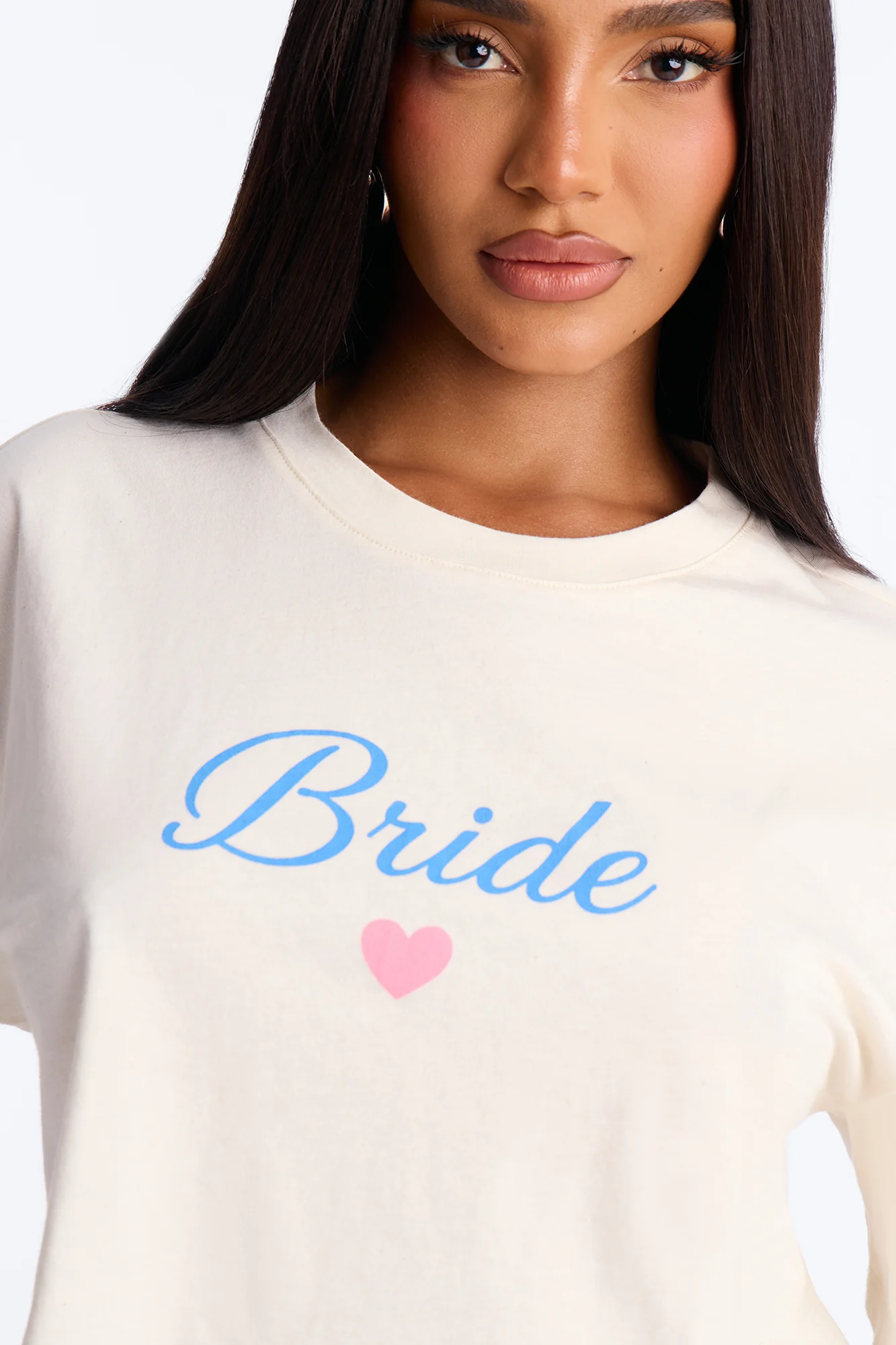 Bride Vibes Cropped Tee - Cream - Image 3
