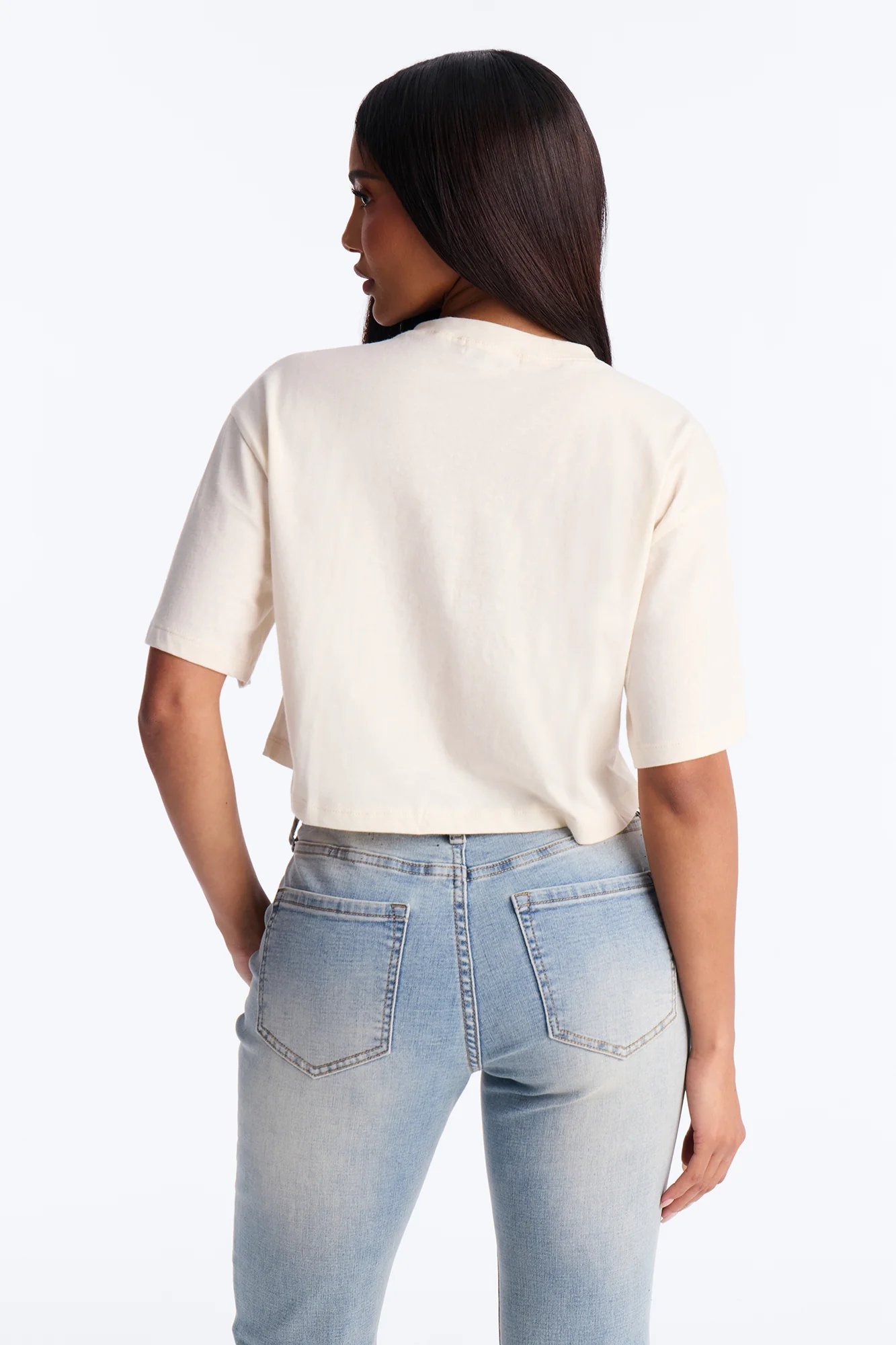 Bride Vibes Cropped Tee - Cream - Image 4