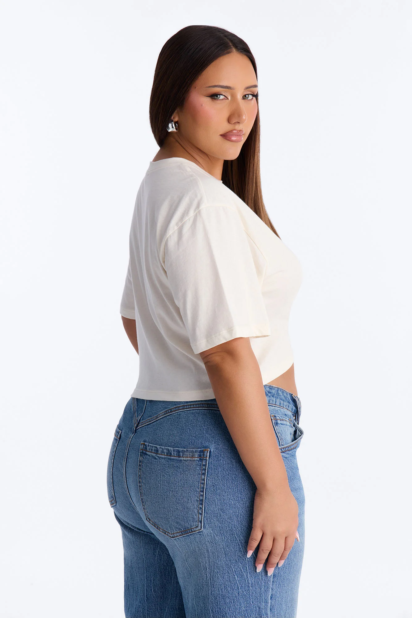 Bride Vibes Cropped Tee - Cream - Image 8
