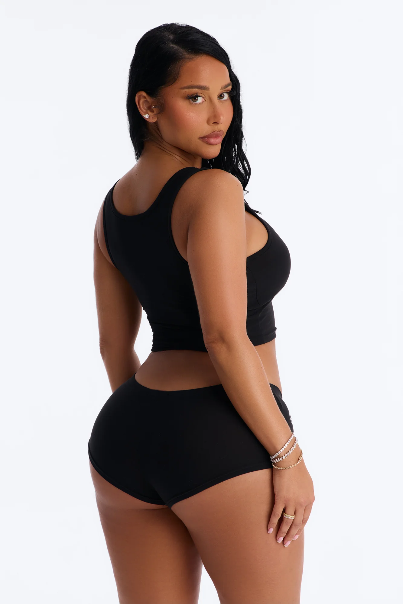 Brides Besties PJ Tank & Short Set - Black - Image 3