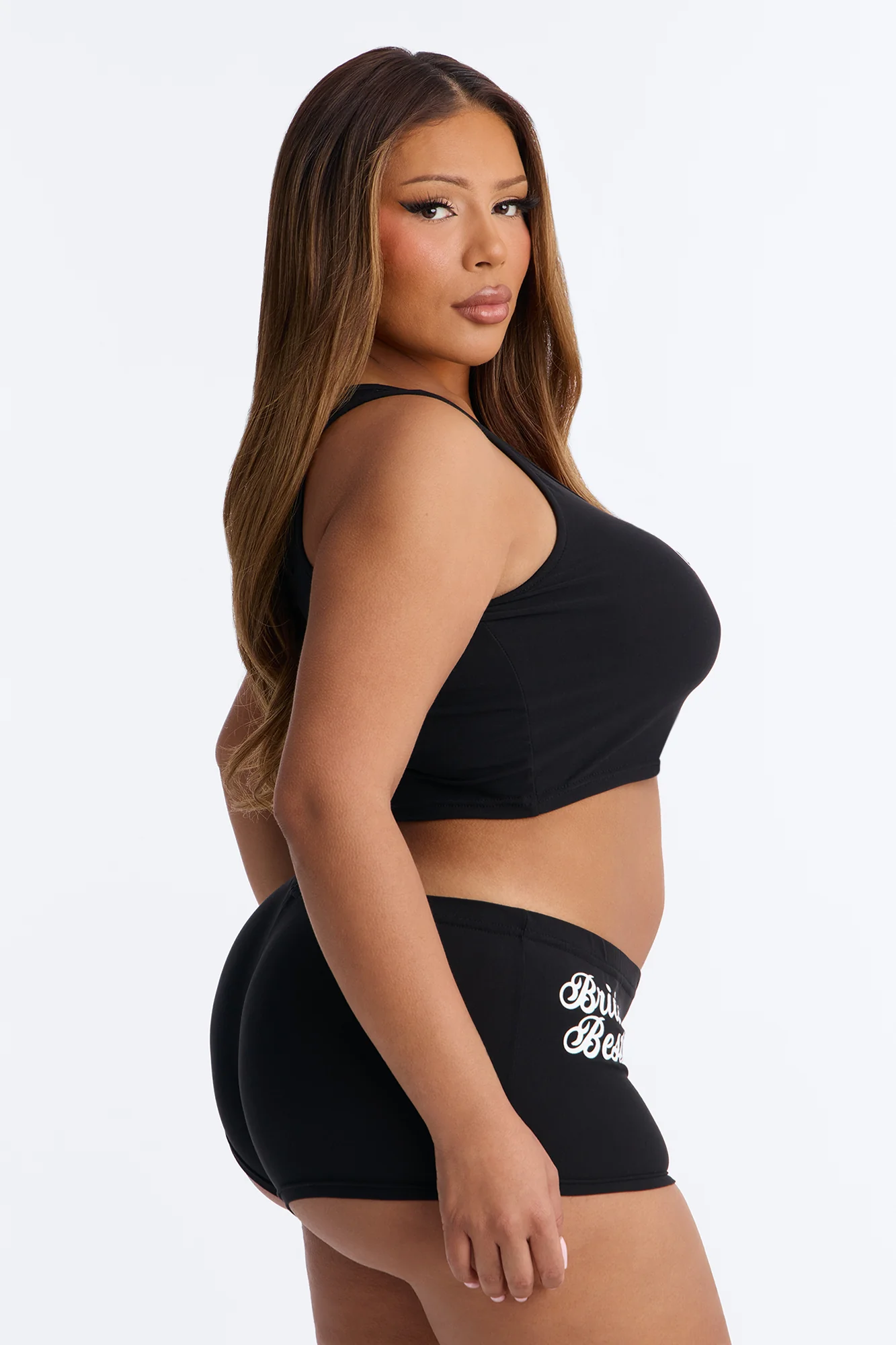 Brides Besties PJ Tank & Short Set - Black - Image 5