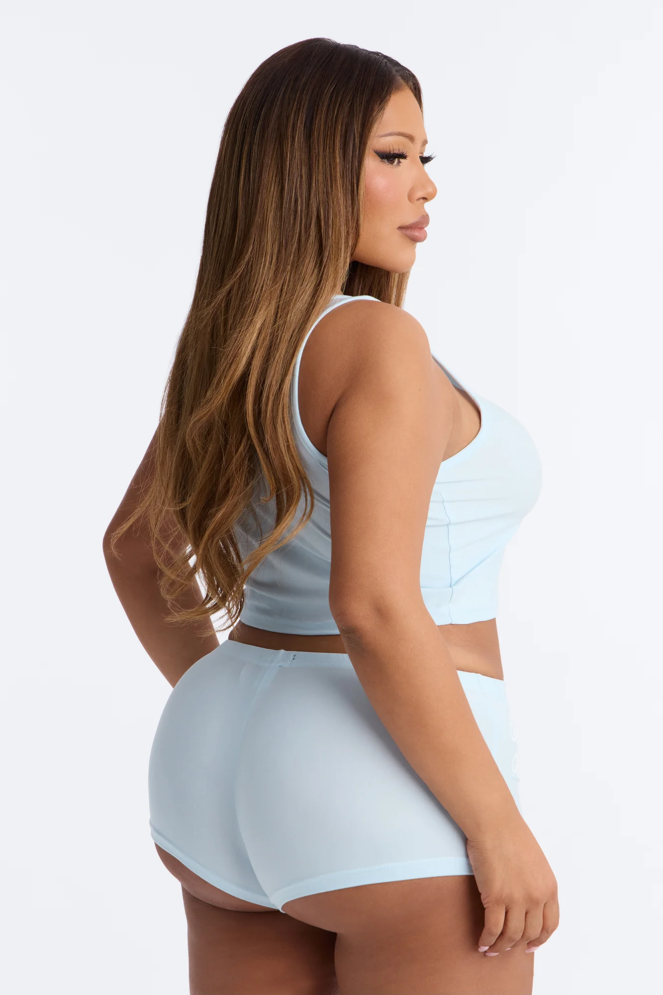 Brides Besties PJ Tank & Short Set - Light Blue - Image 6