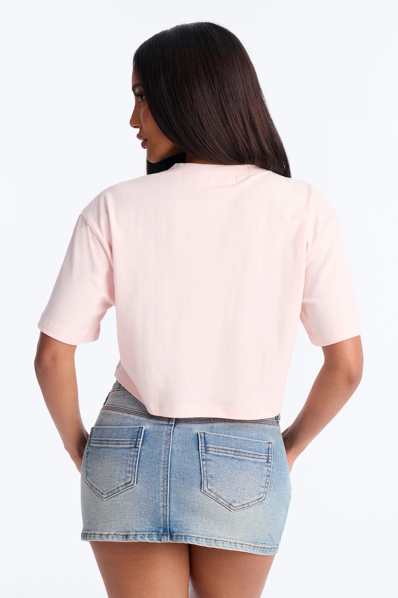 Bridesmaid Vibes Copped Tee - Pink - Image 4