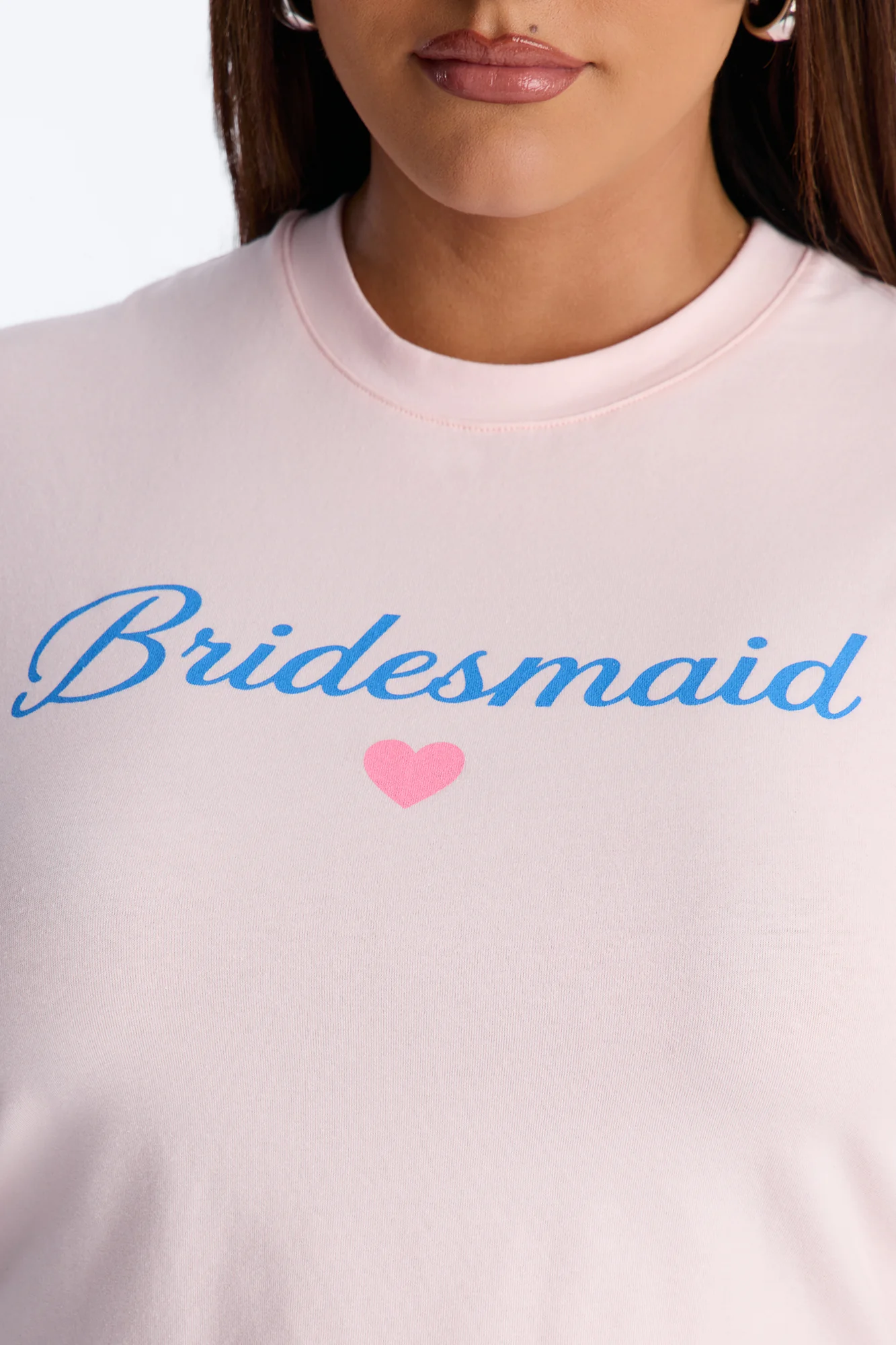 Bridesmaid Vibes Copped Tee - Pink - Image 7