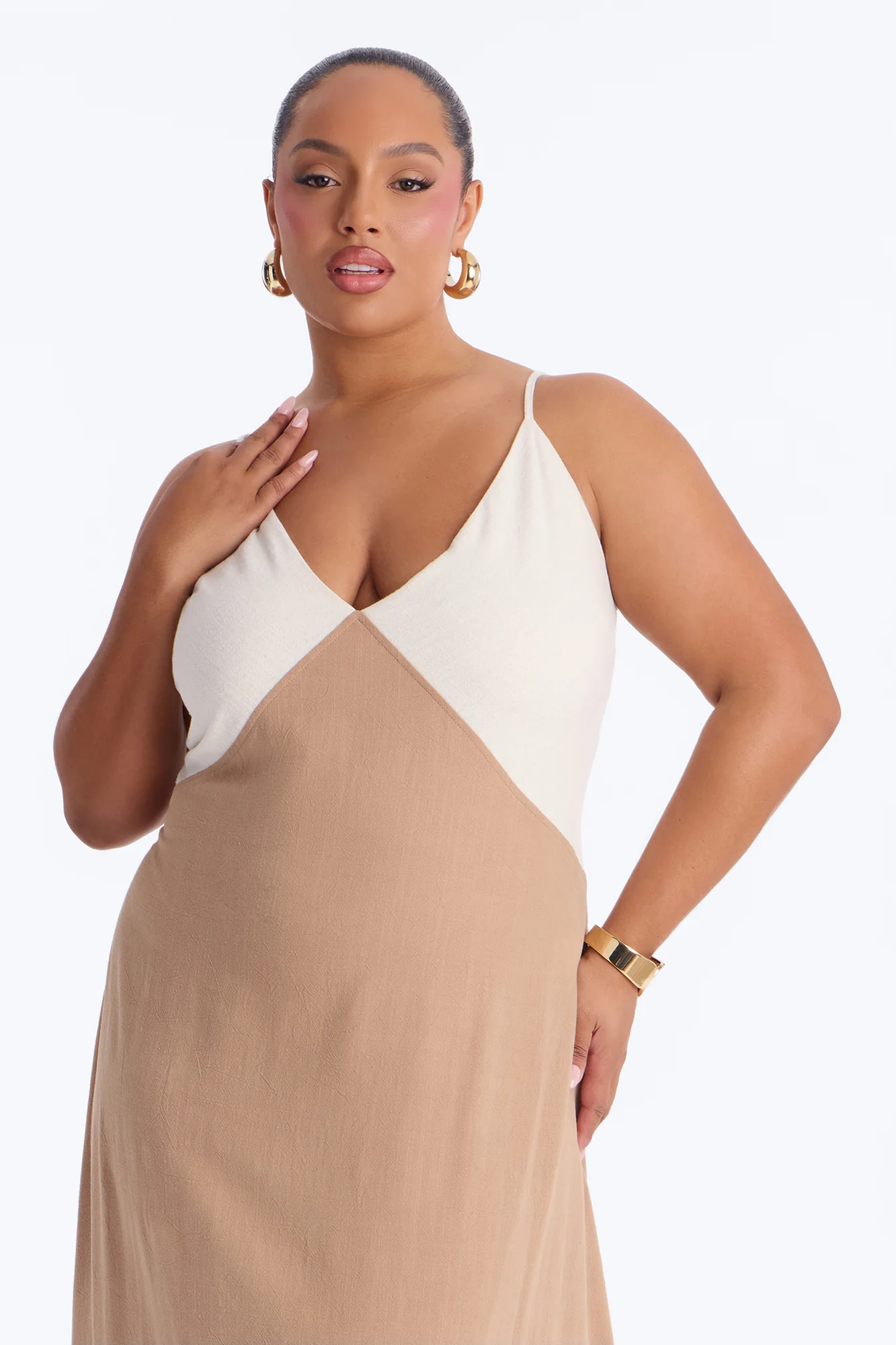 Brielle Linen Maxi Dress - Mocha/combo - Image 5