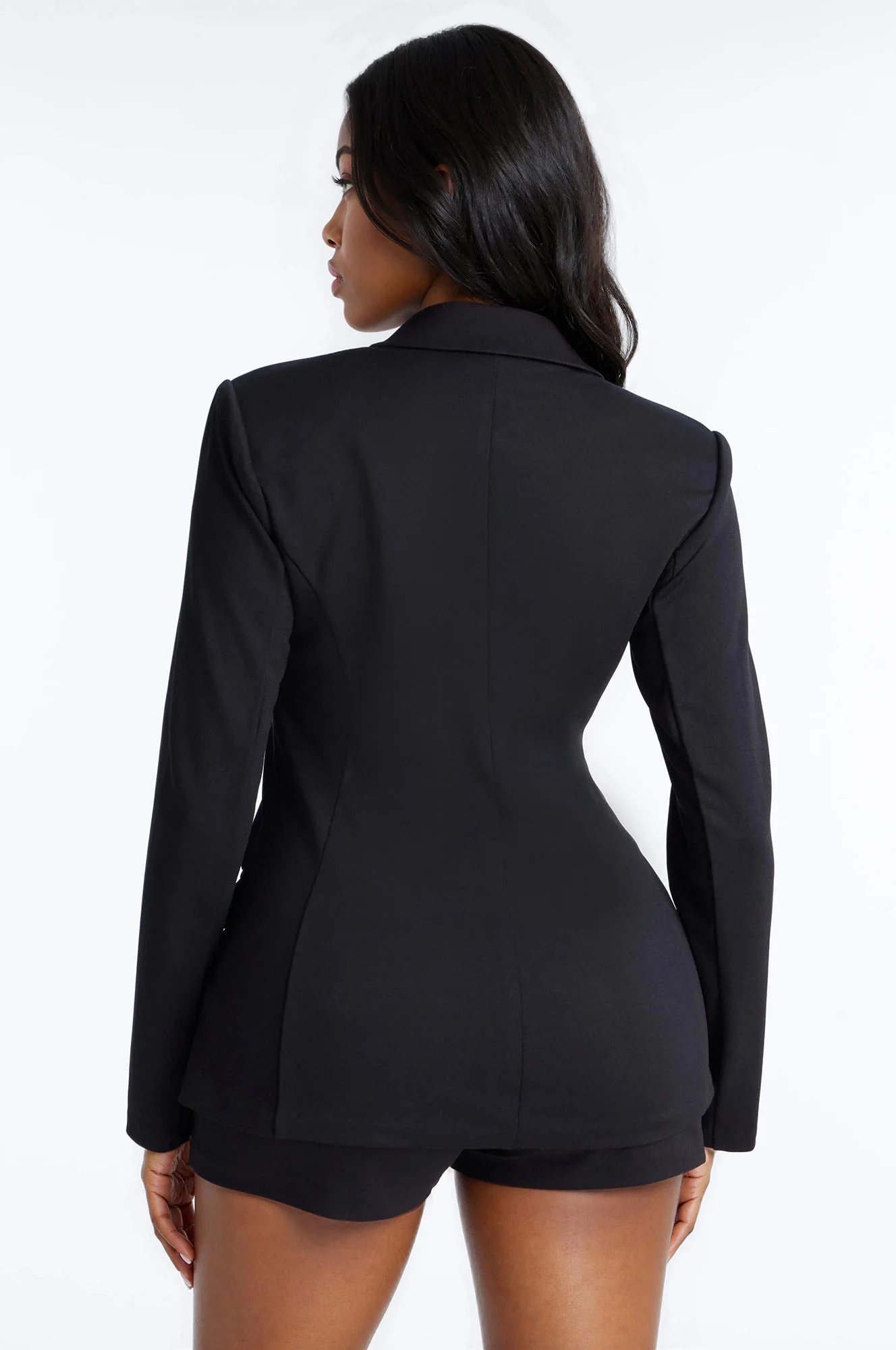 Bright Intentions Blazer Short Set - Black - Image 4