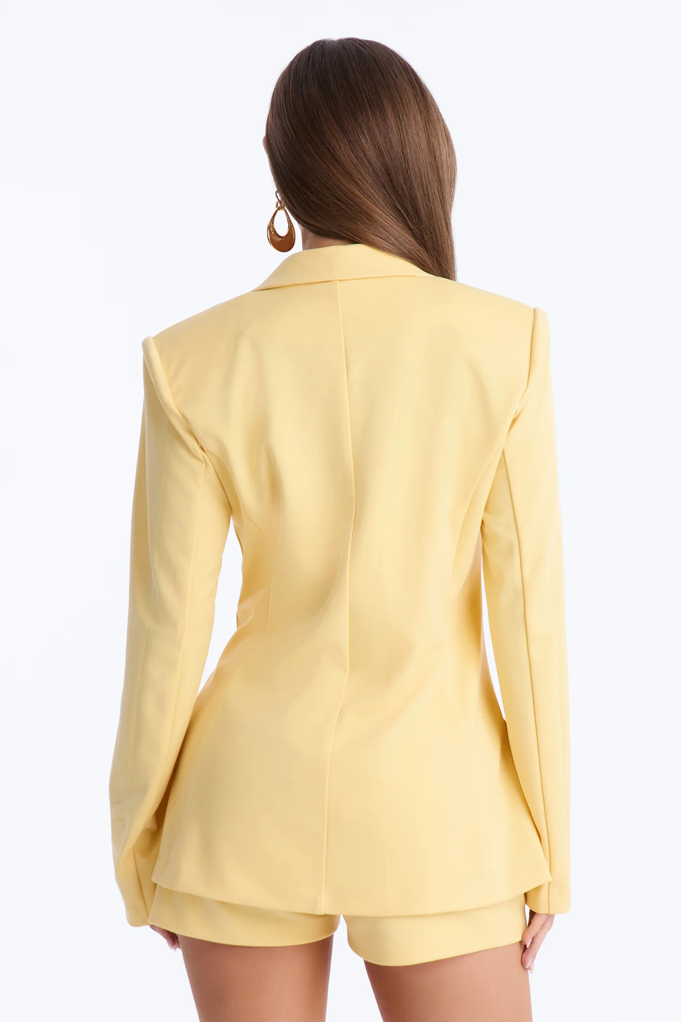 Bright Intentions Blazer Short Set - Yellow - Image 4