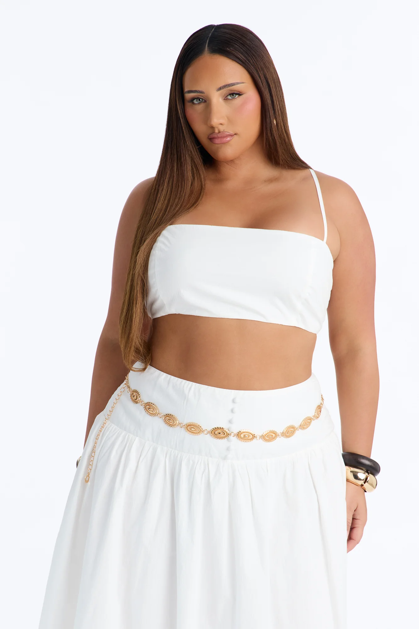 Brigitte Poplin Bra Top - White - Image 6