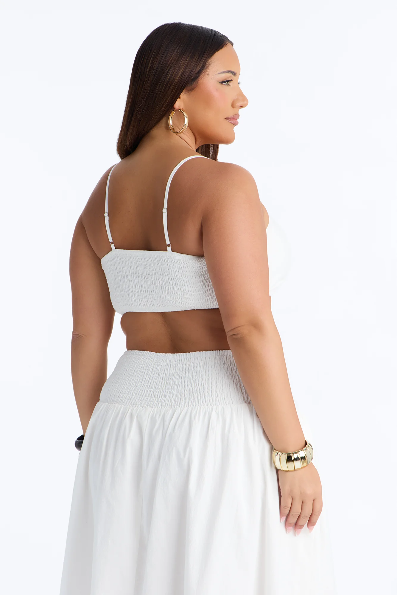 Brigitte Poplin Bra Top - White - Image 8