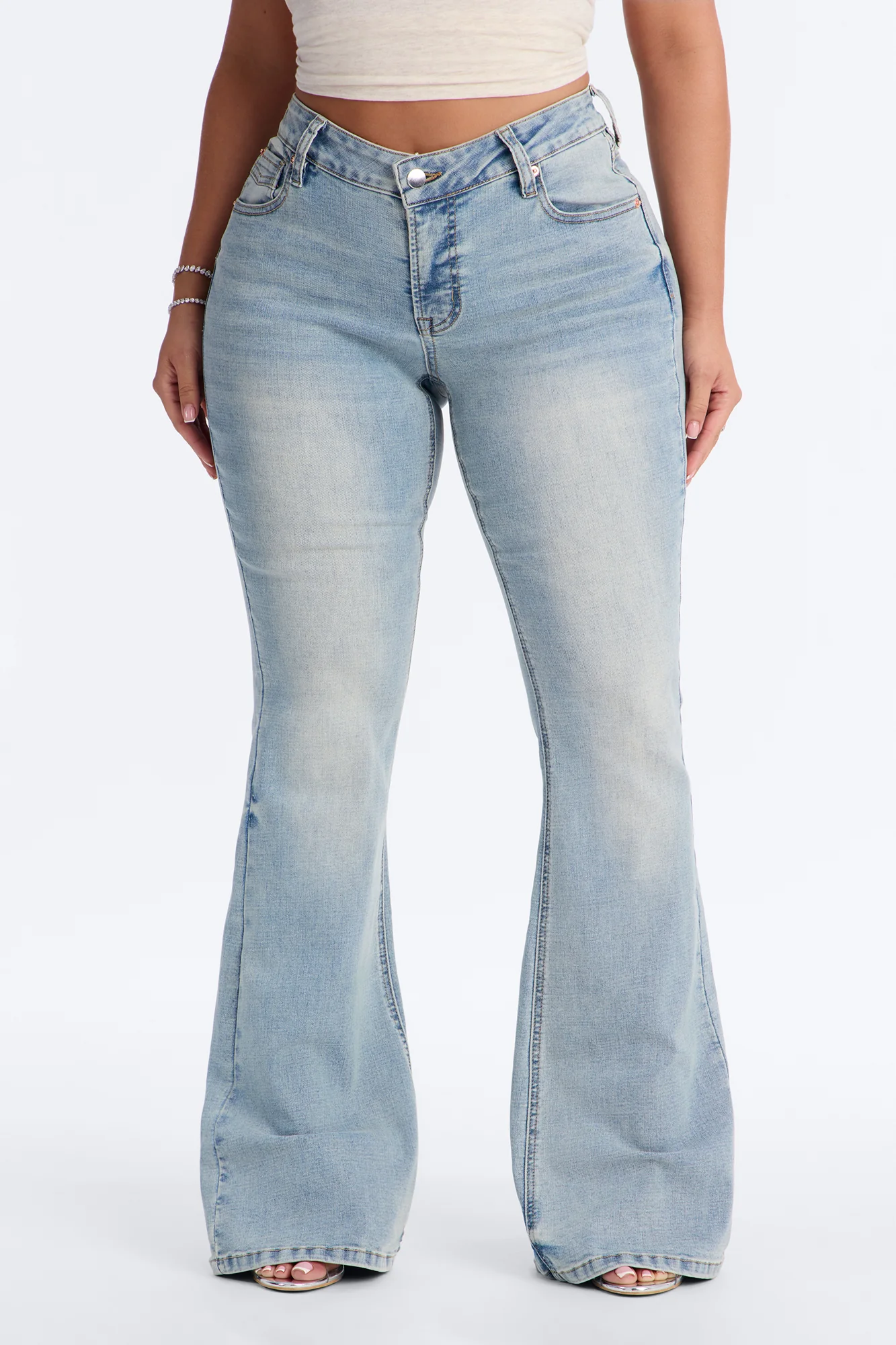 Broke The Code Compression Stretch Bootcut Jeans - Vintage Wash - Image 2