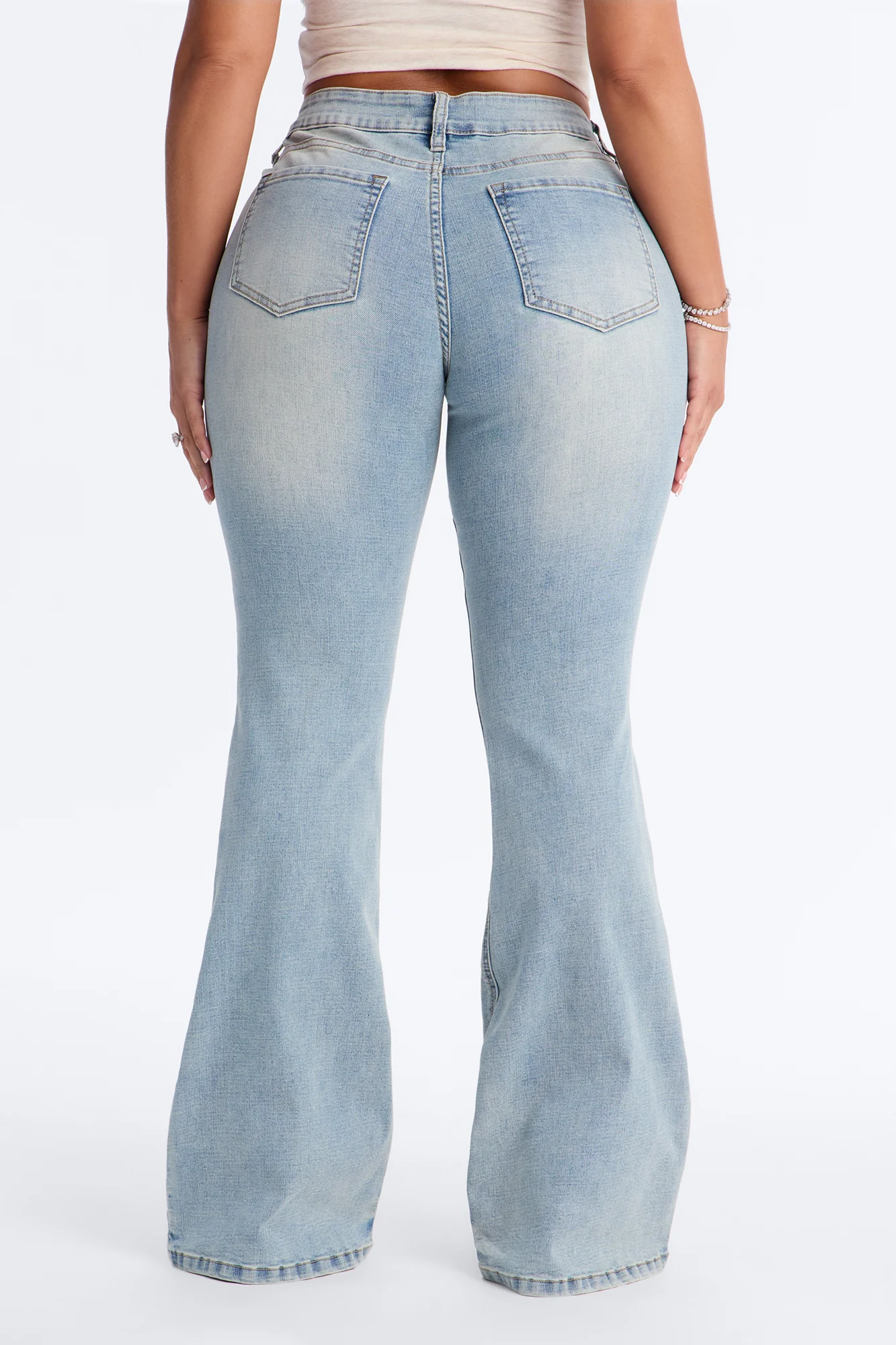 Broke The Code Compression Stretch Bootcut Jeans - Vintage Wash - Image 3