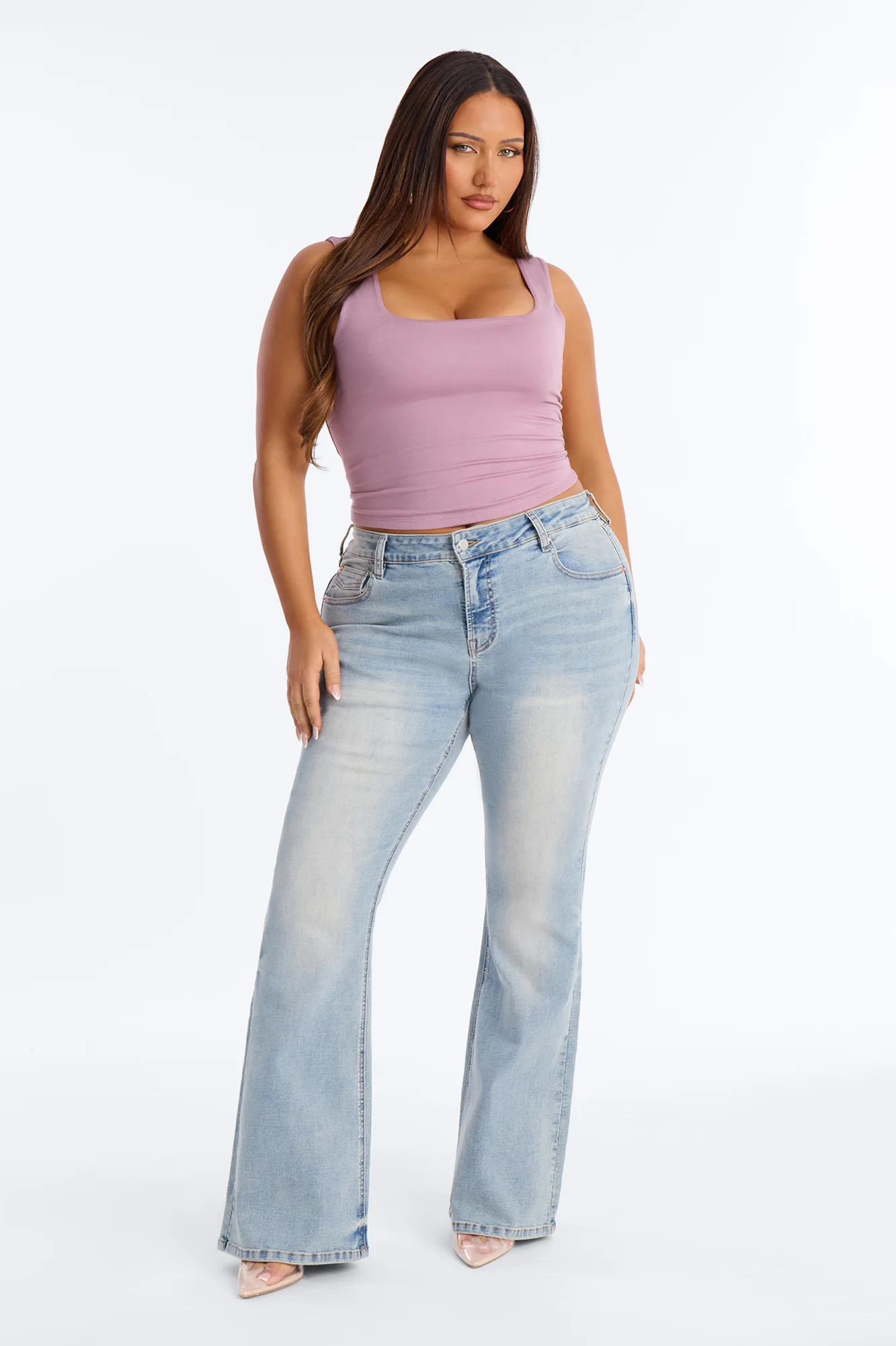 Broke The Code Compression Stretch Bootcut Jeans - Vintage Wash - Image 4