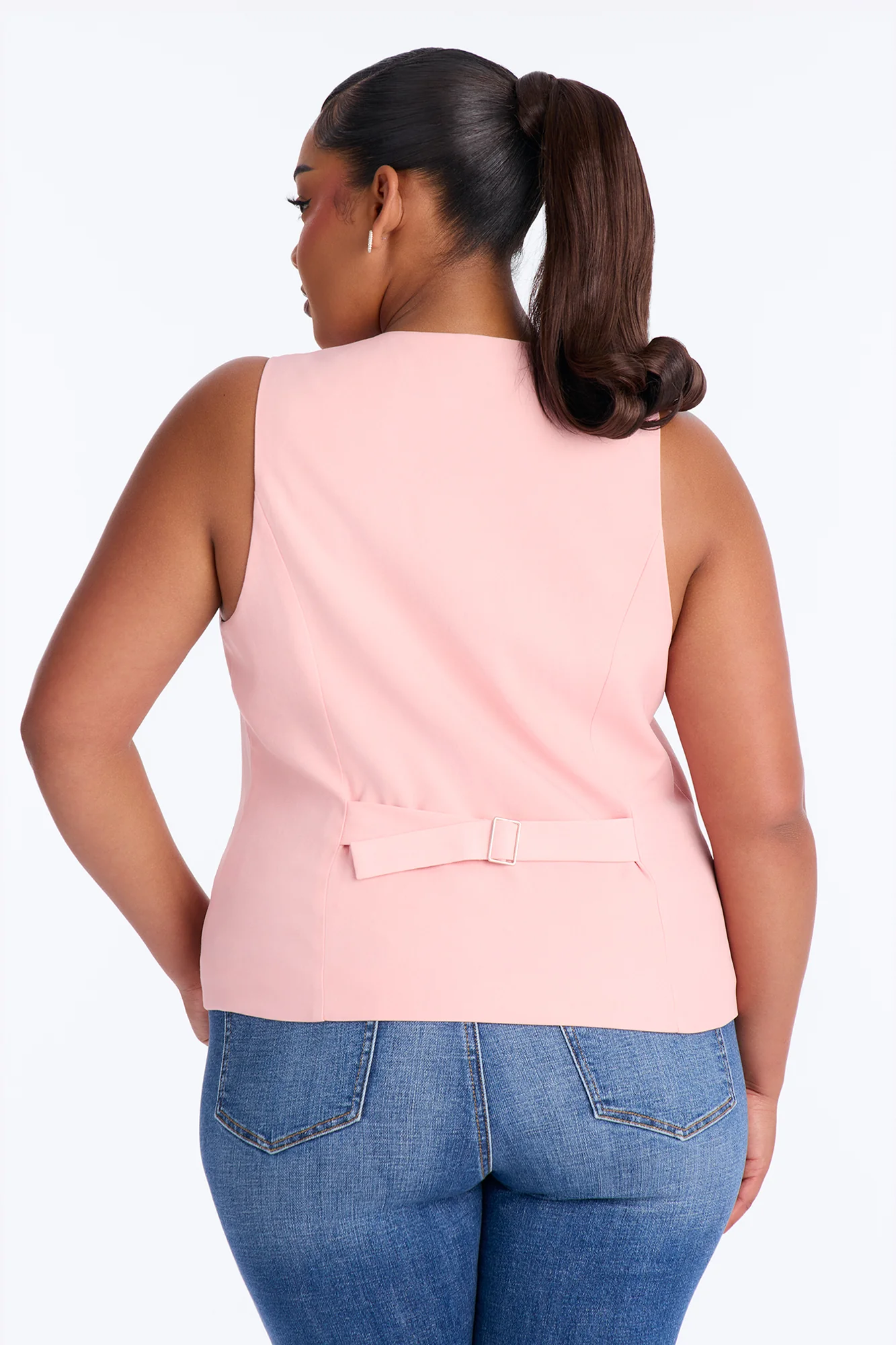 Brooklyn Babe Vest Top - Pink - Image 6