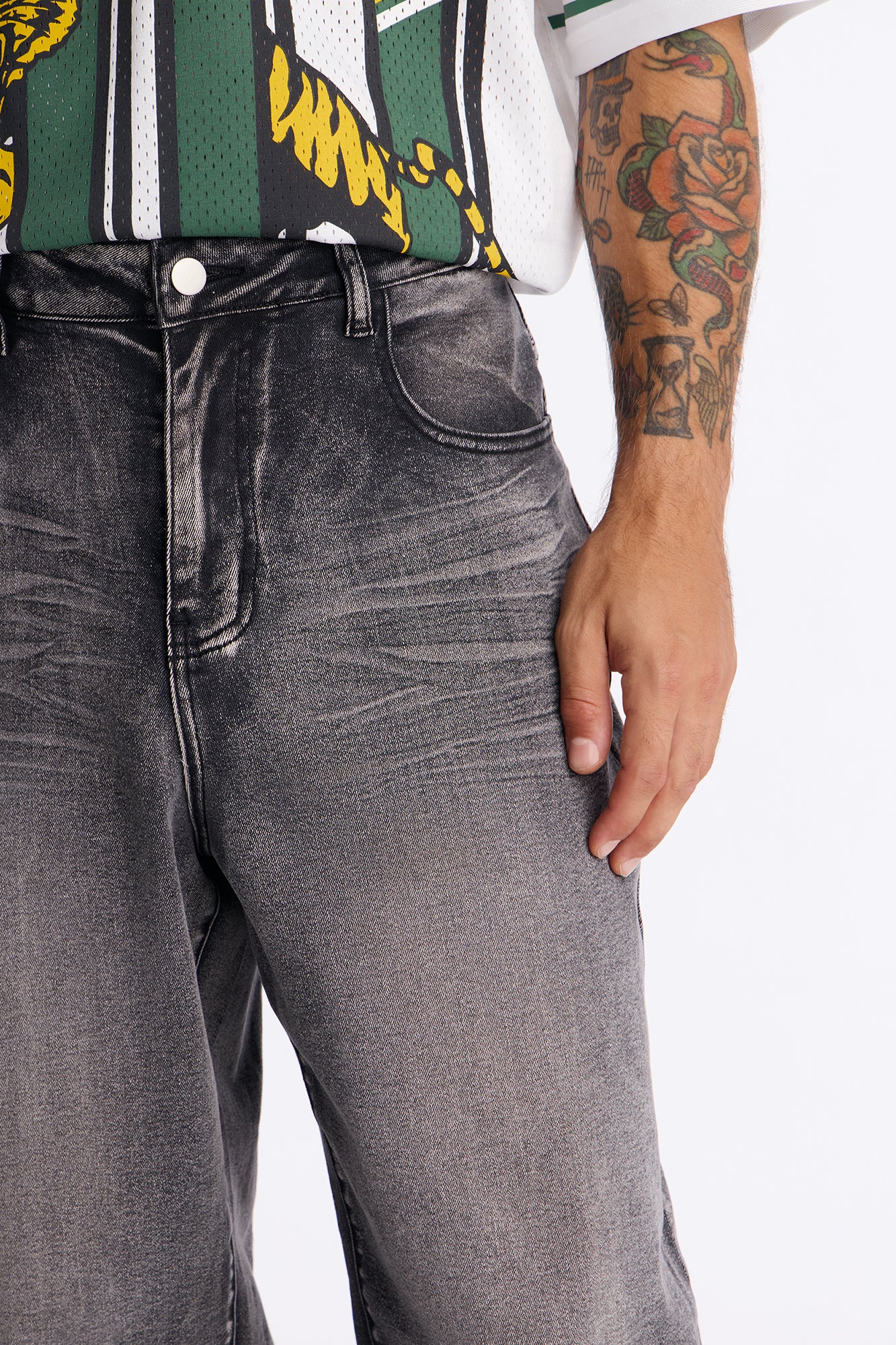 Brooklyn Baggy Jean - Black Wash - Image 3