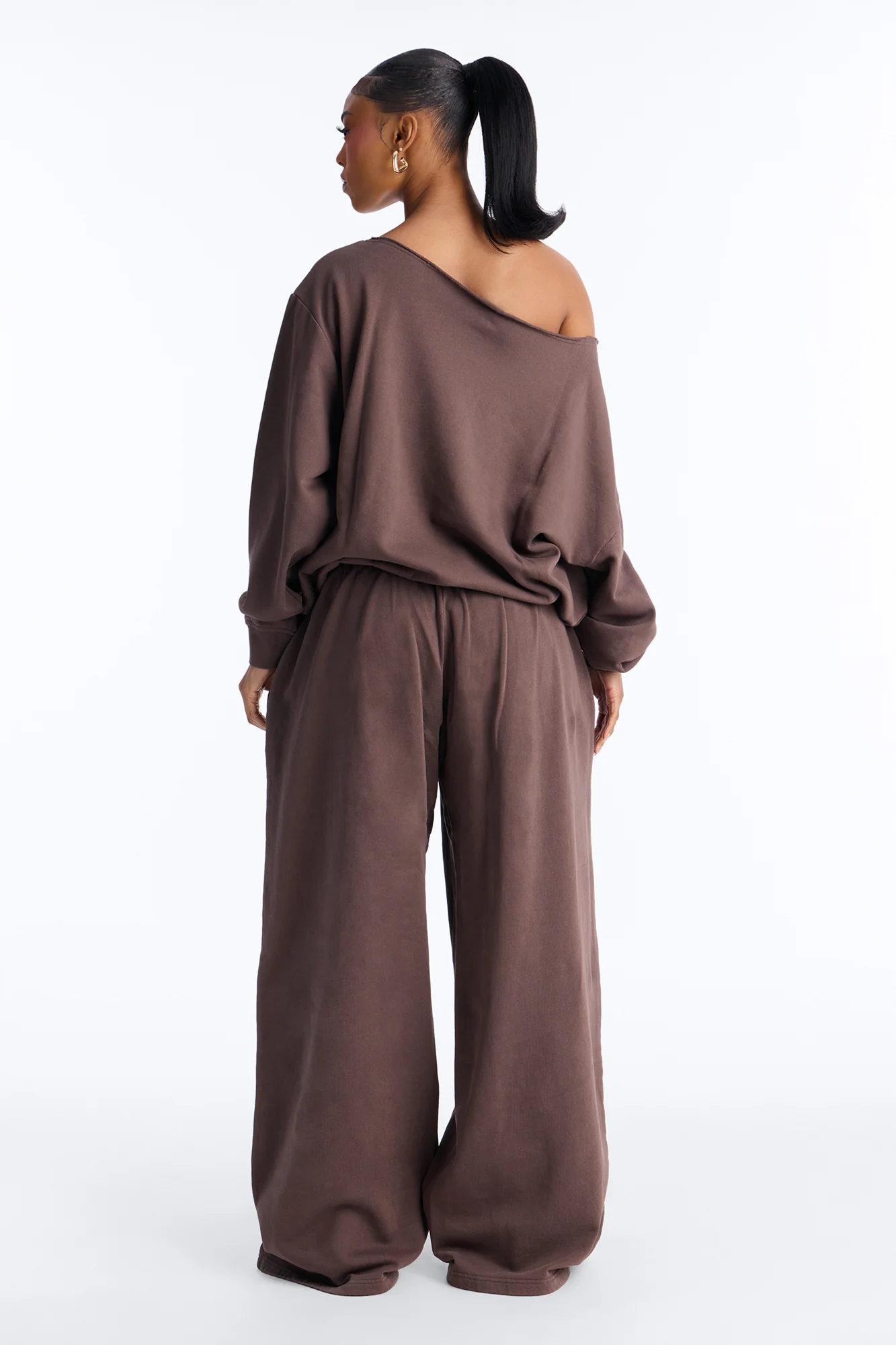 Brooklyn New York 2025 Fleece Pant Set - Brown - Image 4