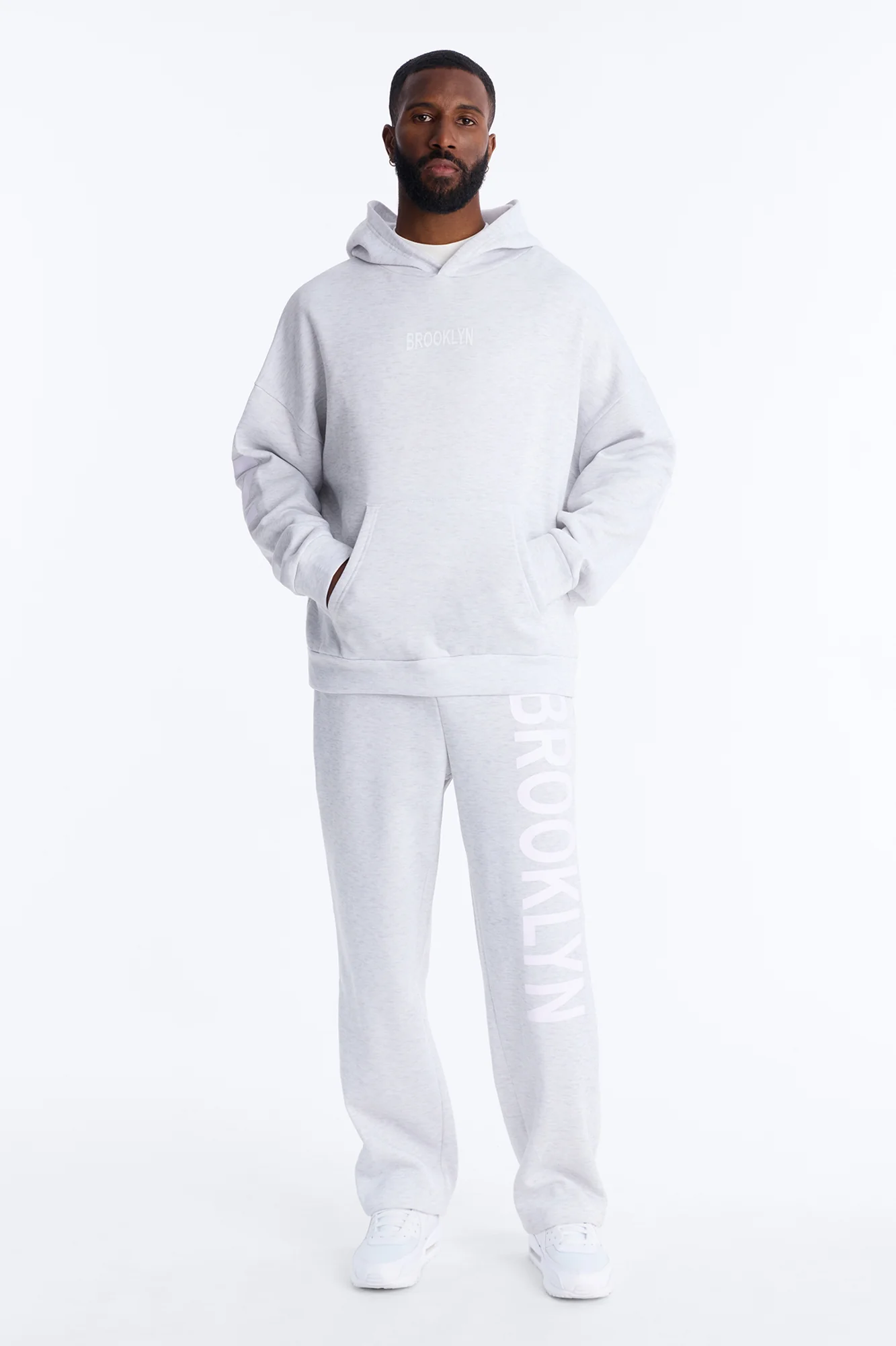 Brooklyn Till I Die Sweatpants - Heather Grey - Image 2