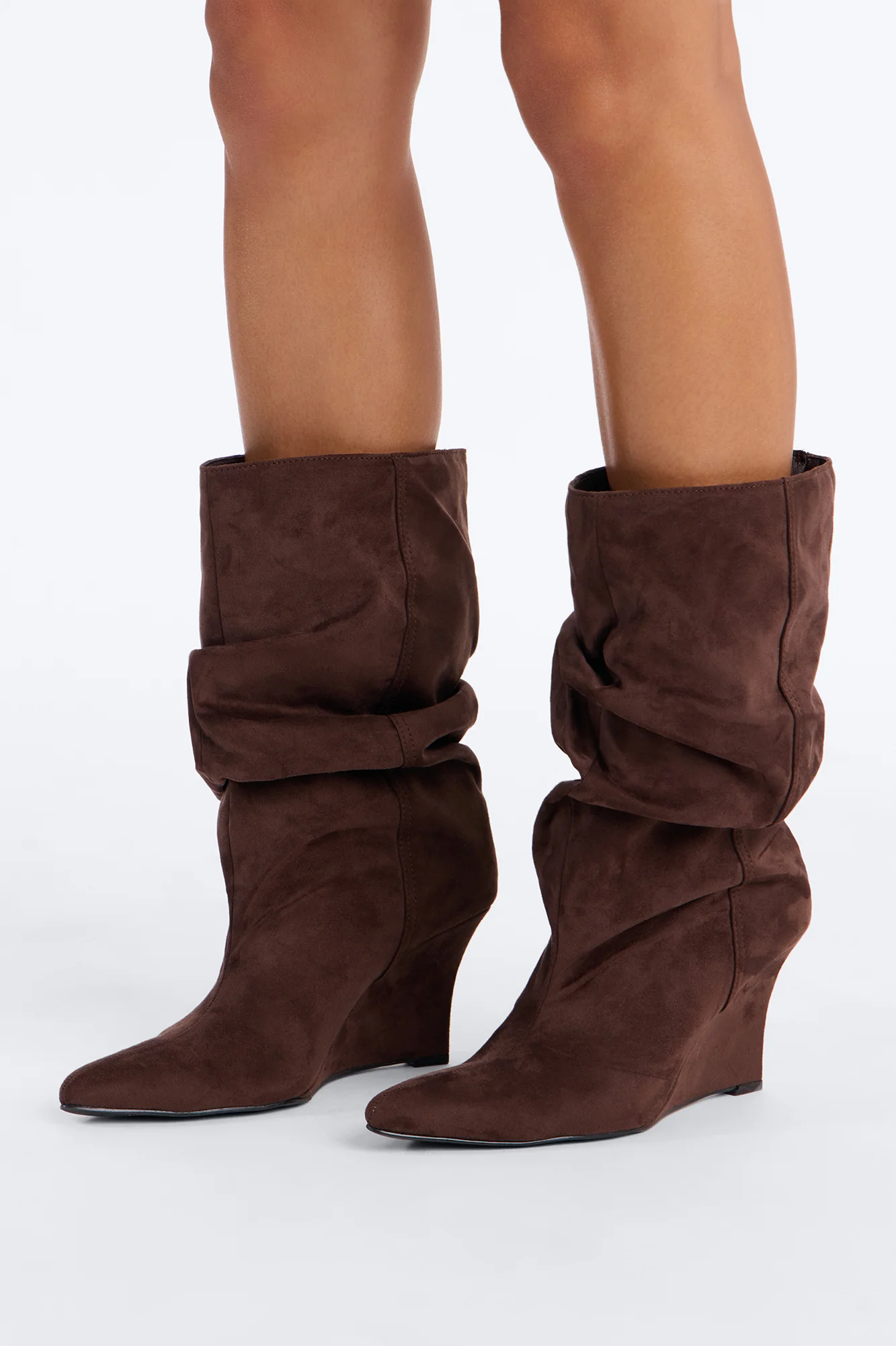 Brynn Slouch Booties - Chocolate - Image 4