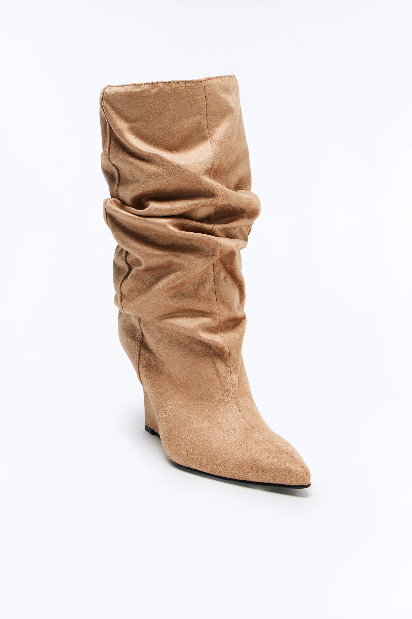 Brynn Slouch Booties - Taupe - Image 2
