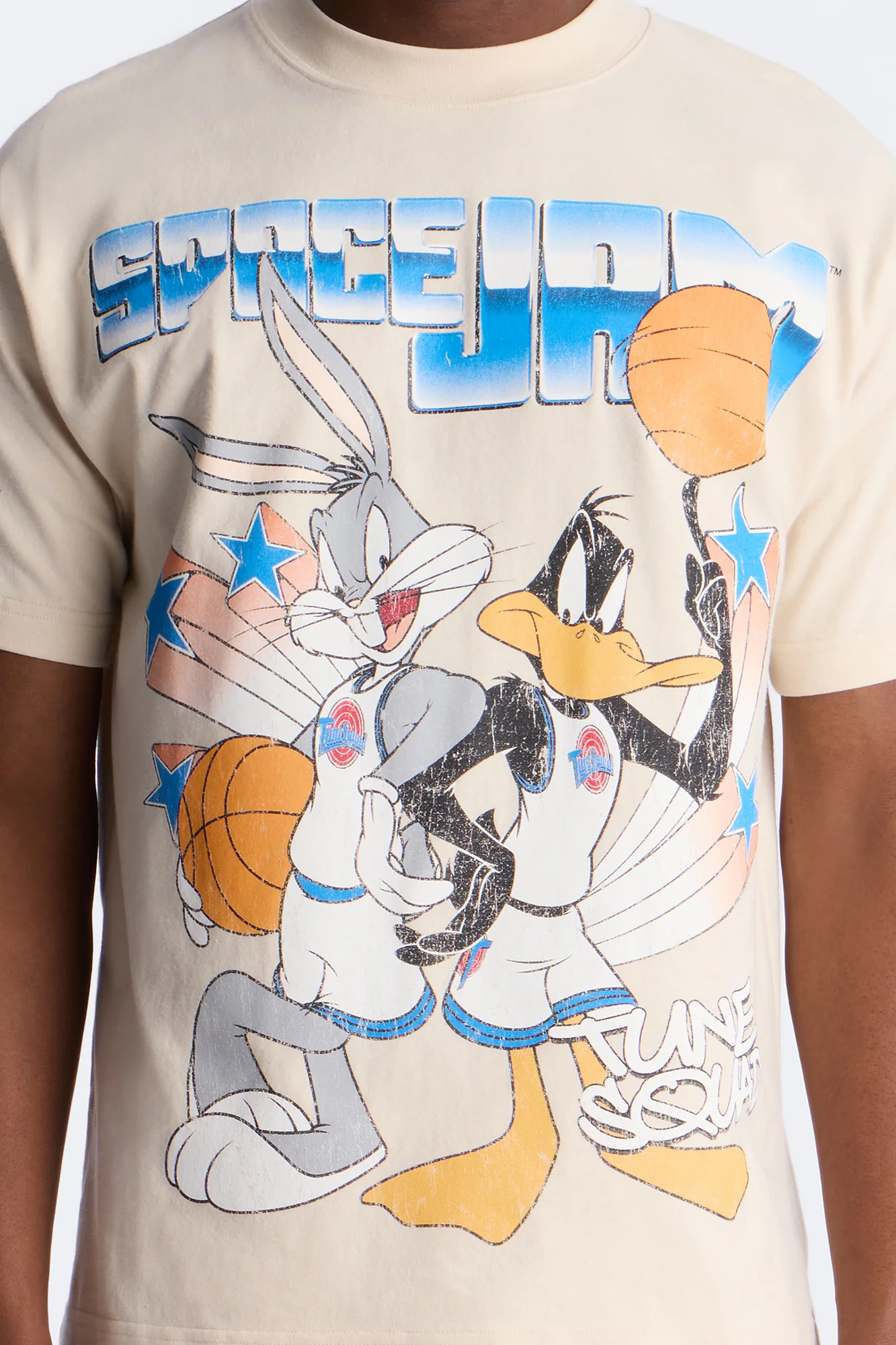 Bugs And Duffy Jam Premium Short Sleeve Shirt - Natural - Image 3